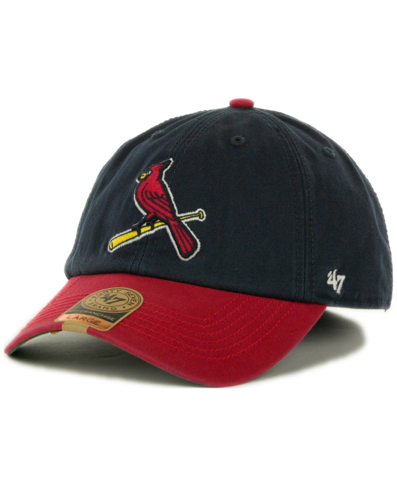 47 Brand St Louis Cardinals Franchise Cap In Blue For Men Navyred