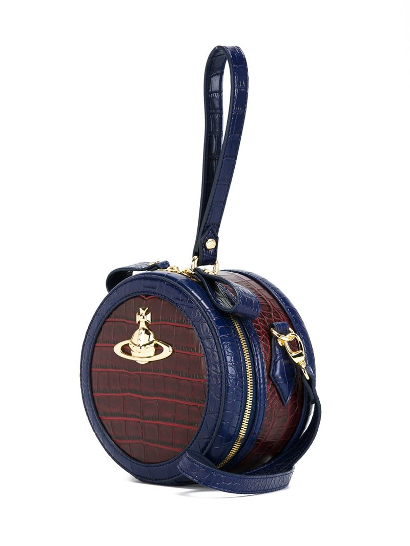 Vivienne westwood anglomania CrocodileEffect Leather Shoulder Bag in