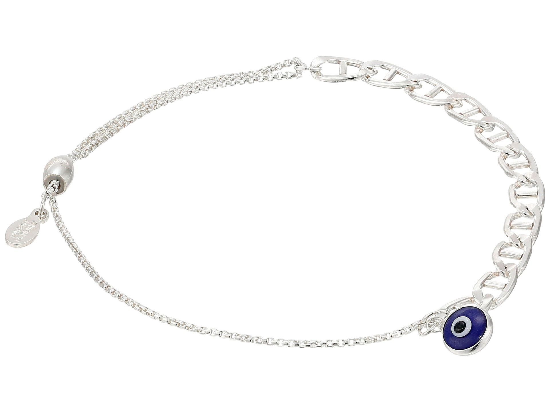 ALEX AND ANI Silver Evil Eye Flat Mariner Pull Chain Bracelet Lyst