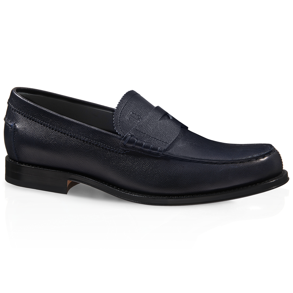 Tod's Leather Loafers in Blue for Men | Lyst