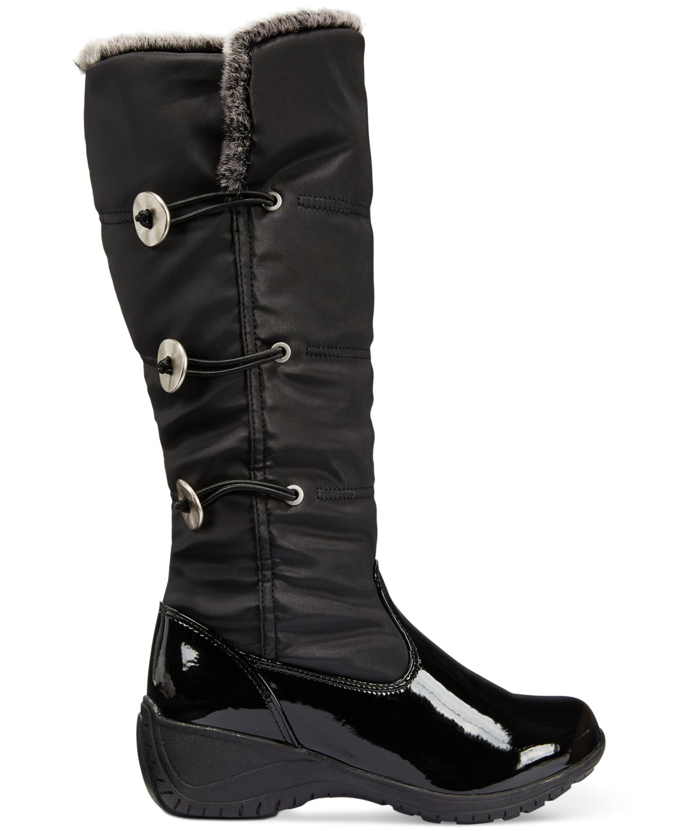 Lyst - Khombu Abigail Cold Weather Wedge Boots in Black