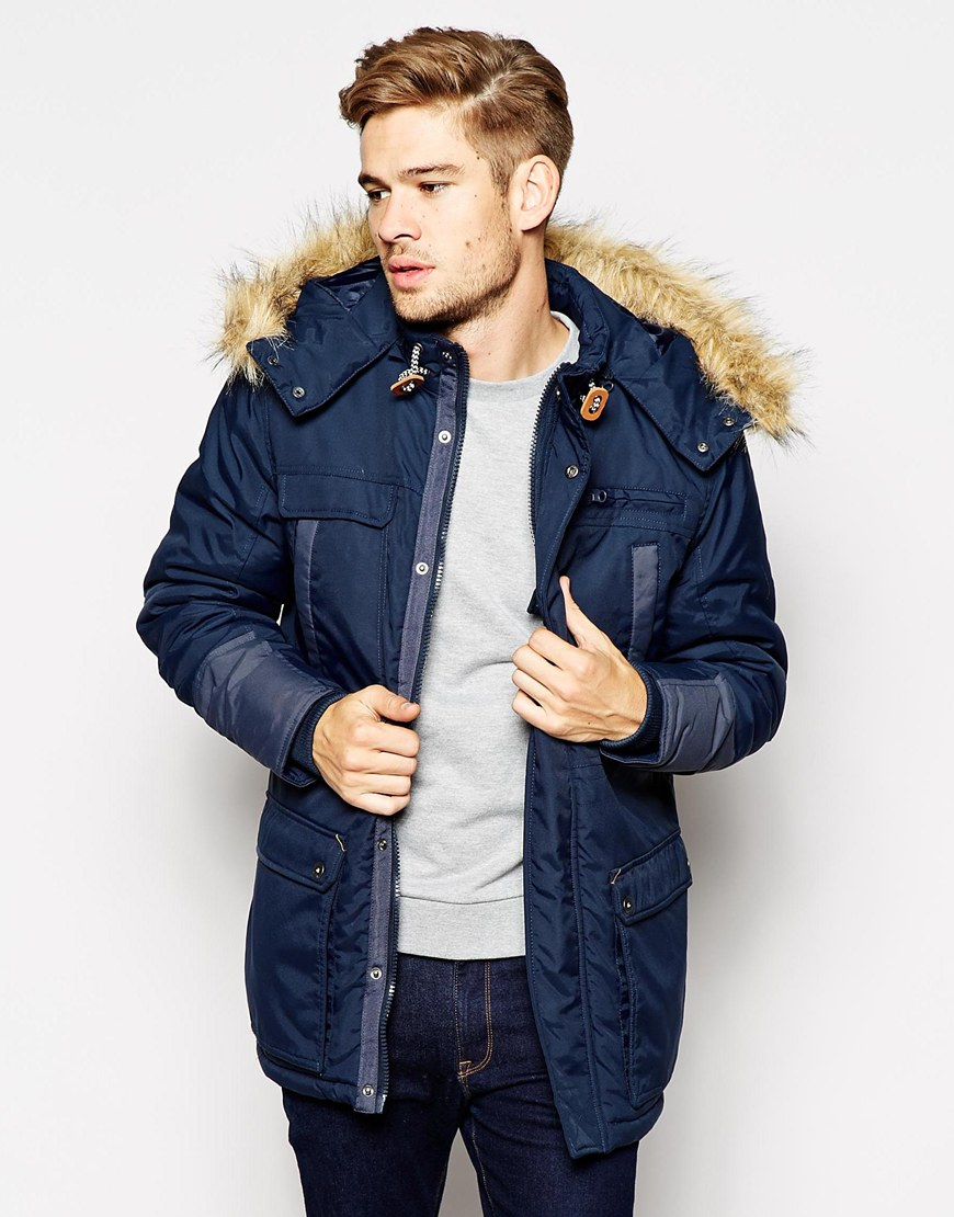 navy blue parka jacket mens