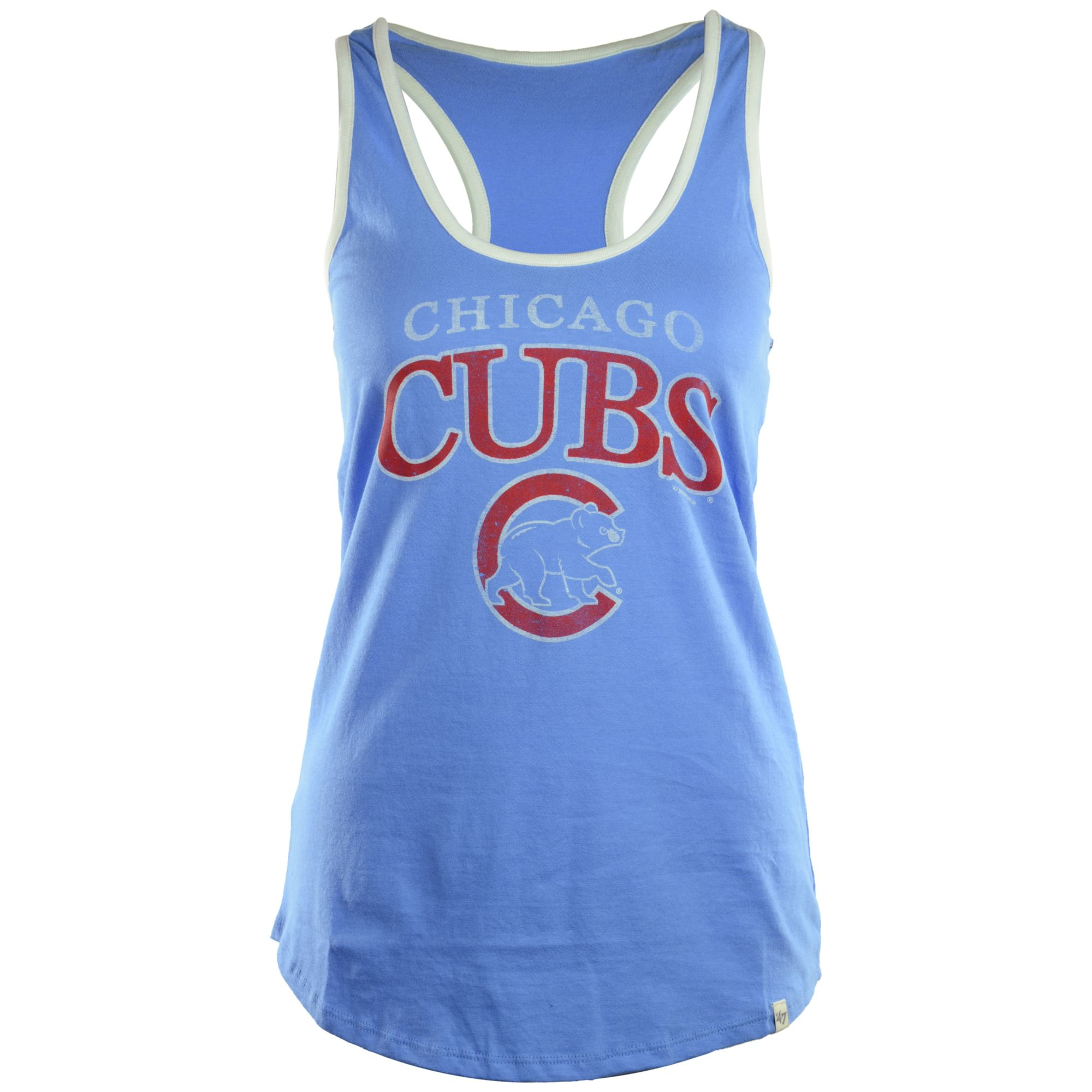47 Brand Womens Sleeveless Chicago Cubs Racerback Tank Top in Blue ...