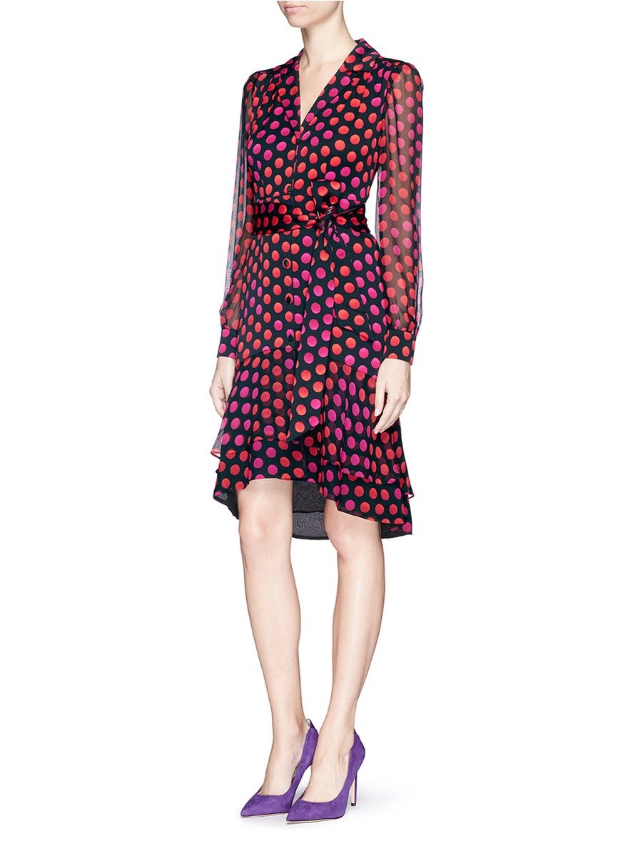 dvf wrap dress red