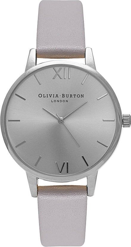 Olivia burton Ob15md41 Midi Dial Stainless Steel And Leather Watch ...