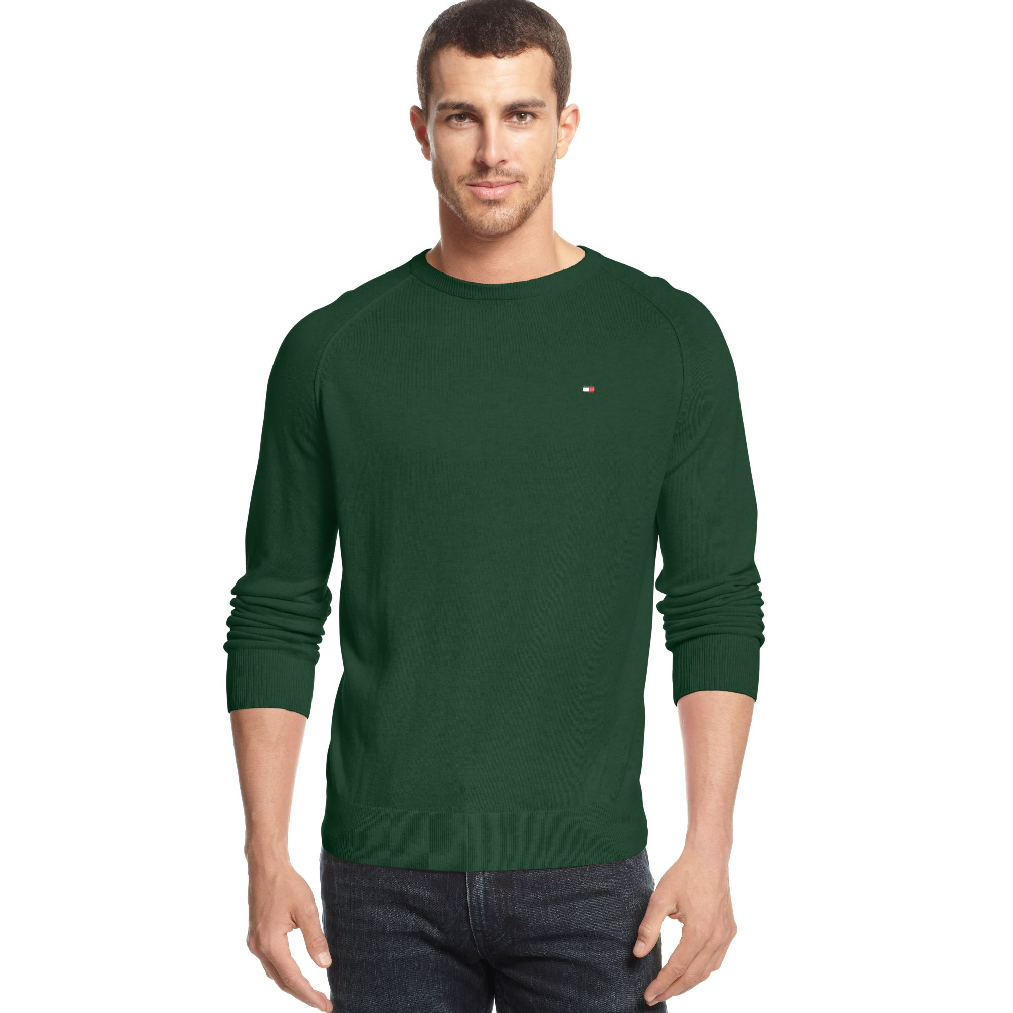 Lyst - Tommy Hilfiger American Crewneck Sweater in Green for Men