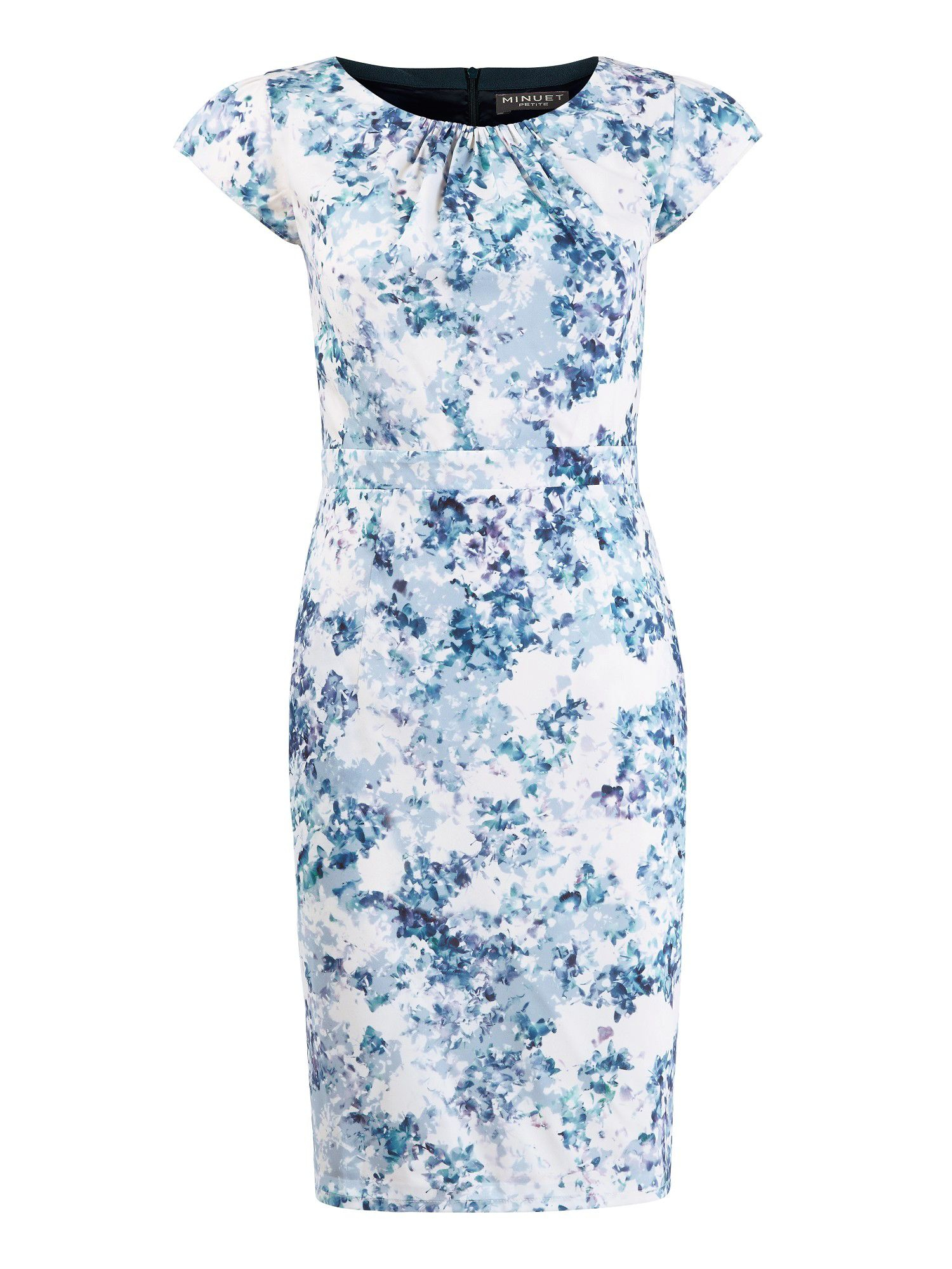 Lyst Minuet petite  Floral Garden Print Tea Dress  in Blue