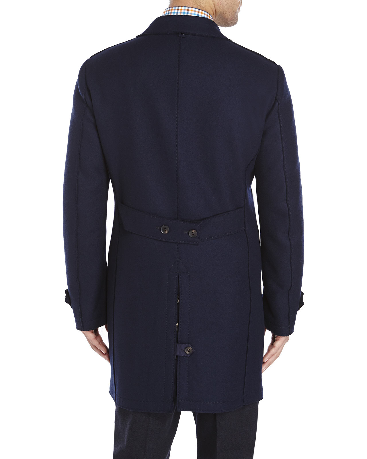 Lyst - Allegri Navy Overcoat in Blue for Men