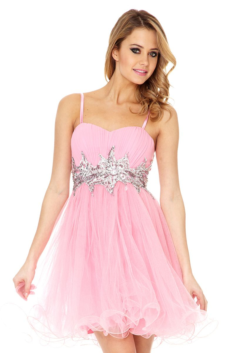 Lyst Quiz  Sequin and Jewel Prom  Dress  in Pink 
