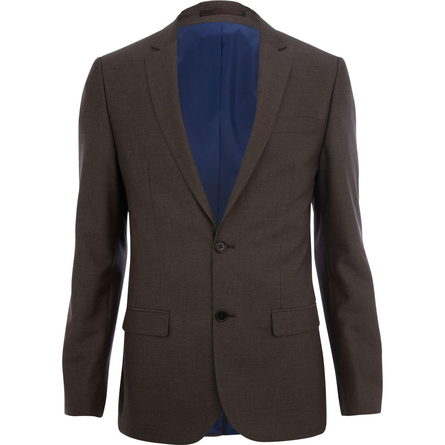 River Island Light Brown Slim Fit Suit Jacket in Brown for Men | Lyst