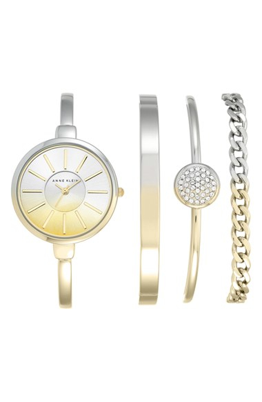 Anne klein boxed bracelet & bangle watch set