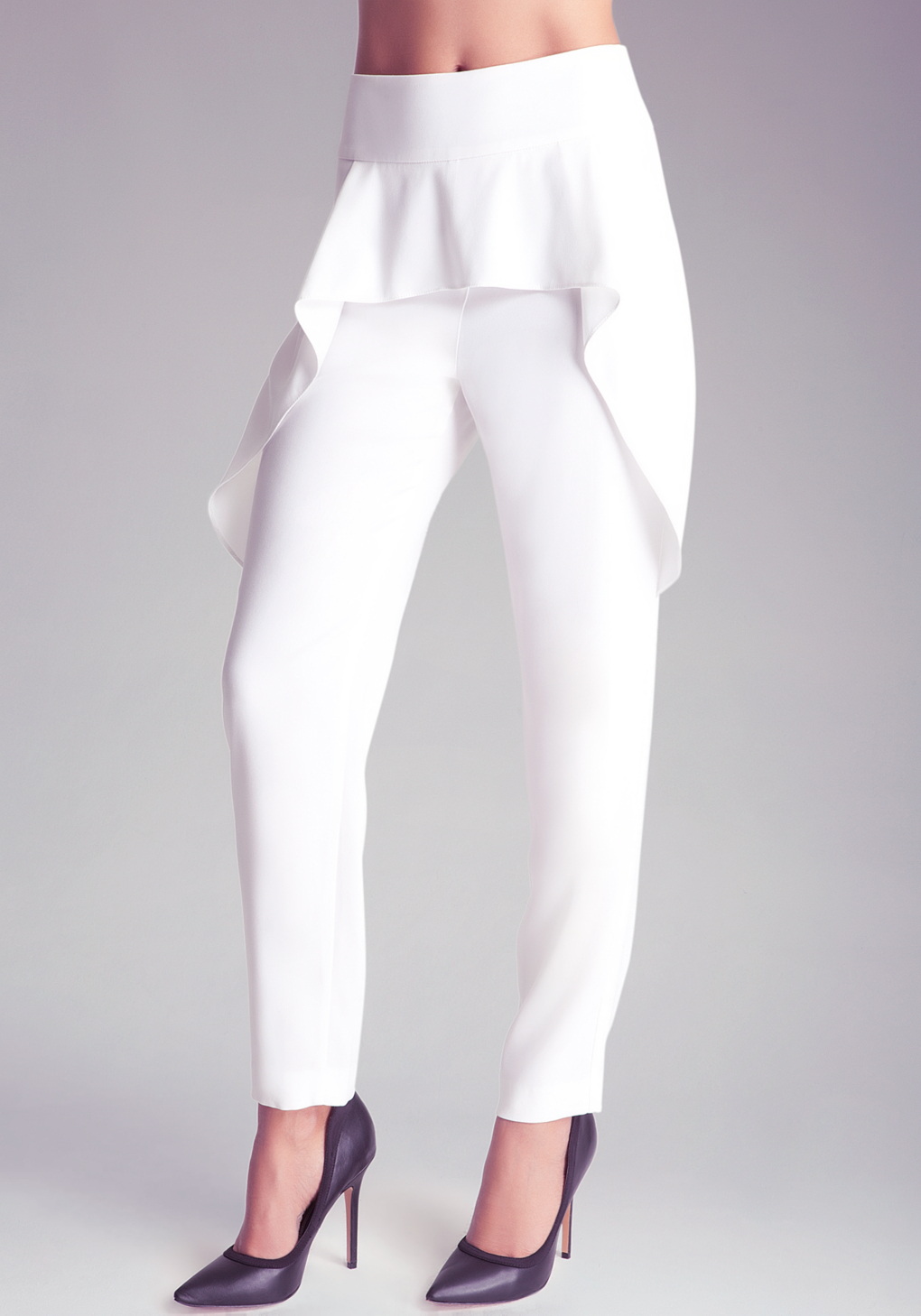 white flowy pants