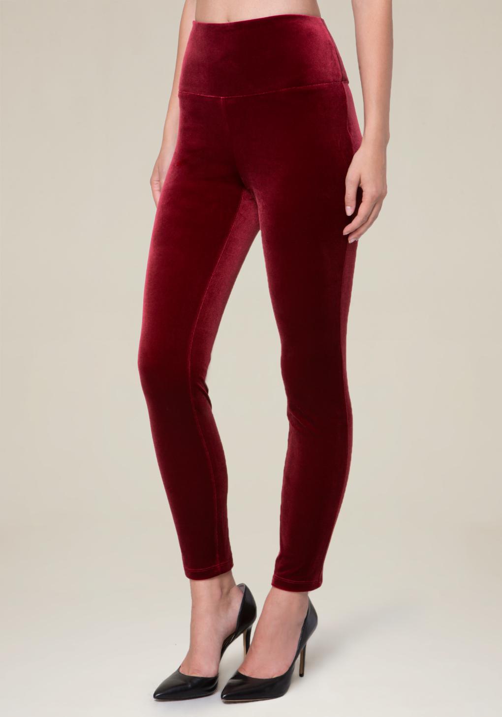 bebe-velvet-leggings-in-burgundy-red-lyst