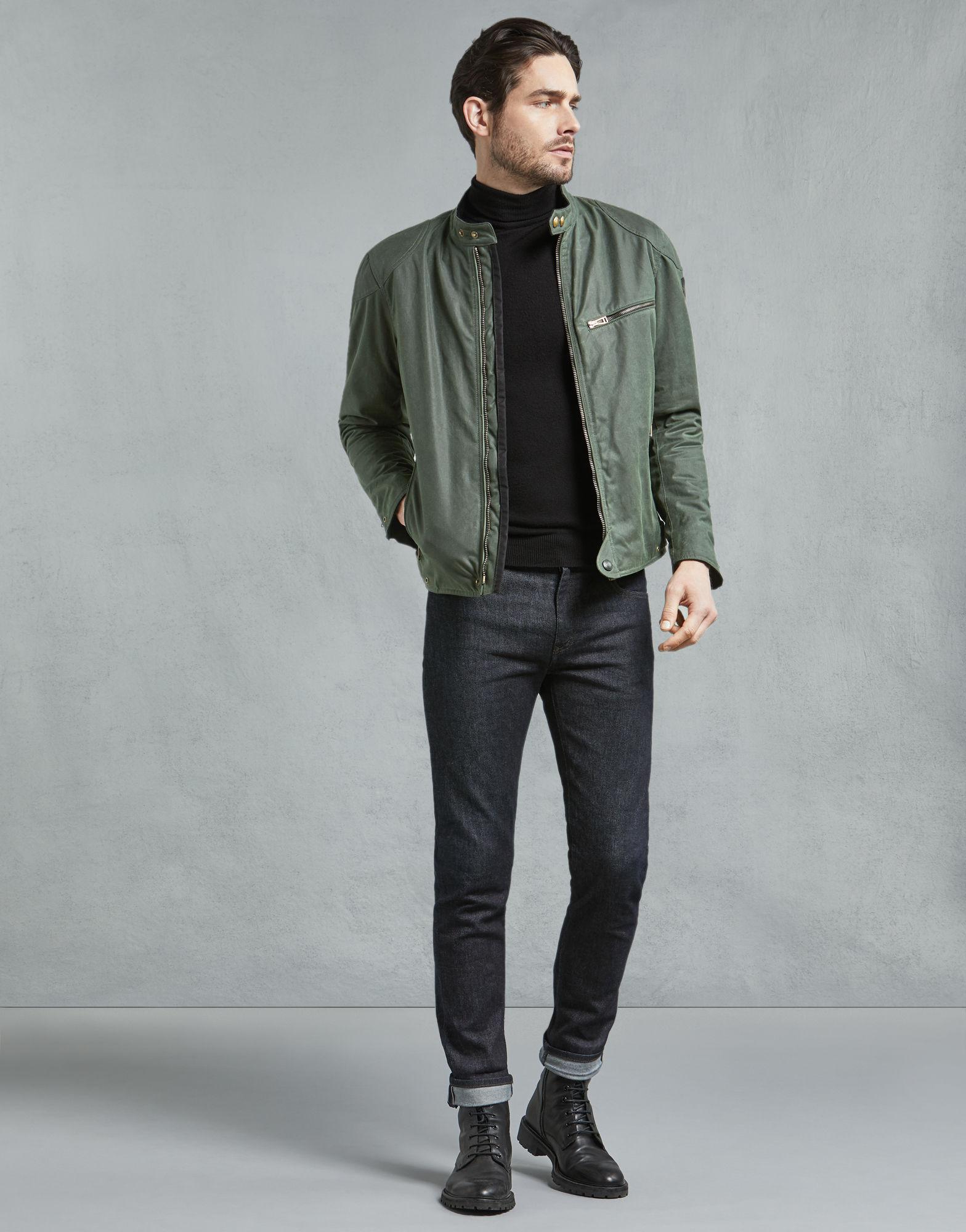 Belstaff Ariel Motorcycle Jacket in Green for Men - Lyst