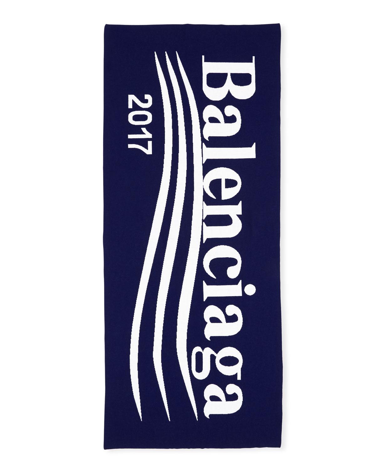 Lyst - Balenciaga 2017 Campaign Logo Scarf in Blue for Men