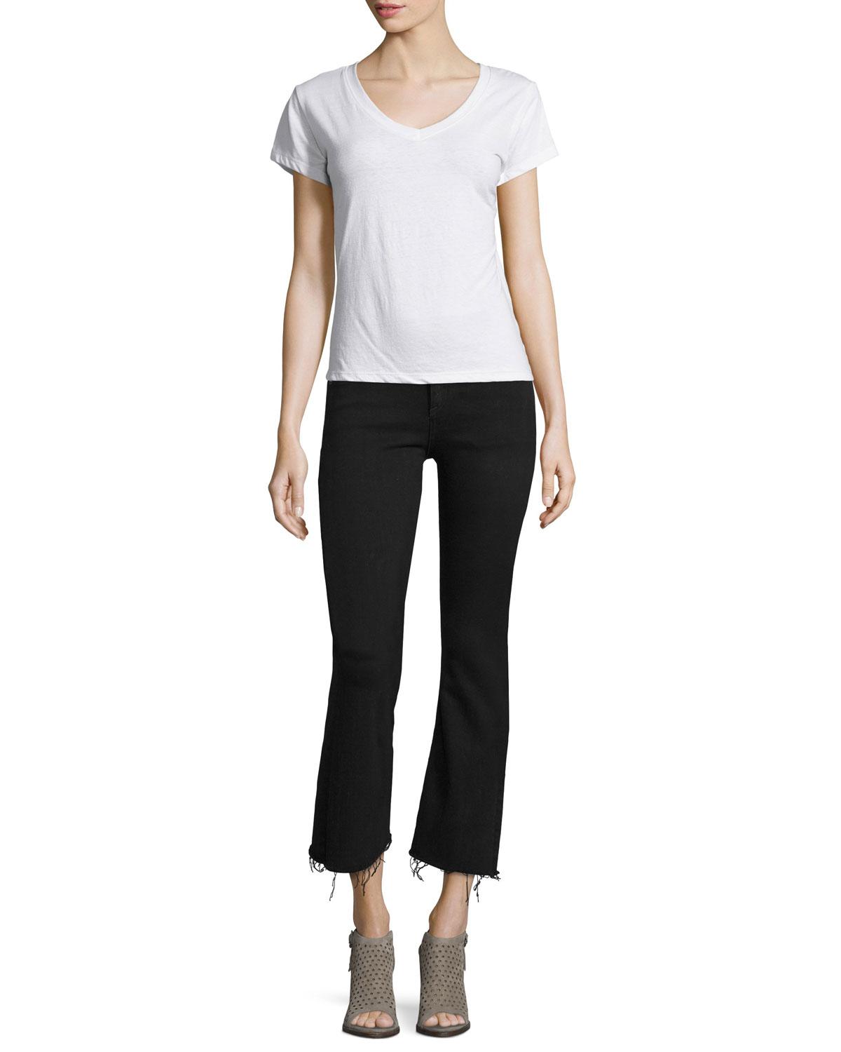black flare leg jeans