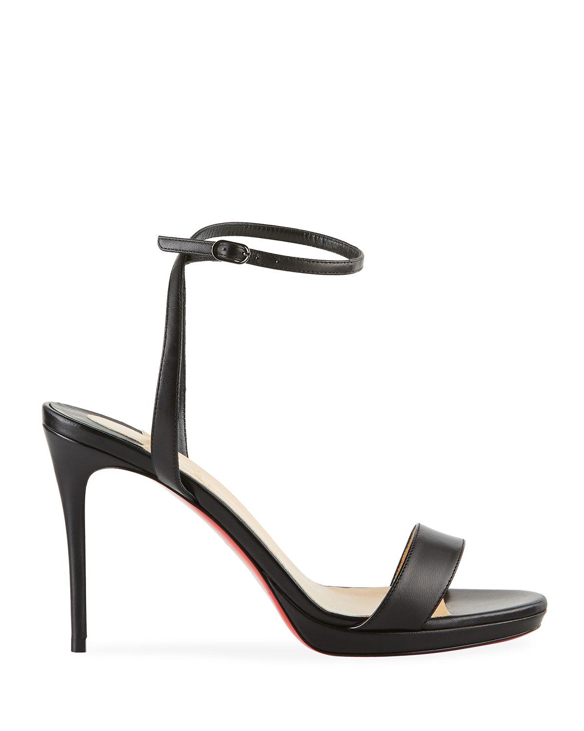 Christian Louboutin Loubi Queen Red Sole Ankle-wrap Sandals - Lyst