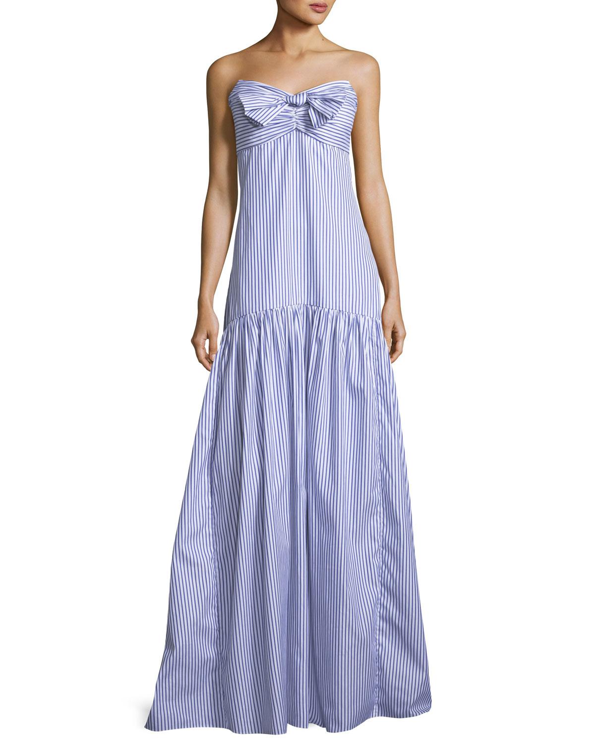 caroline constas strapless dress