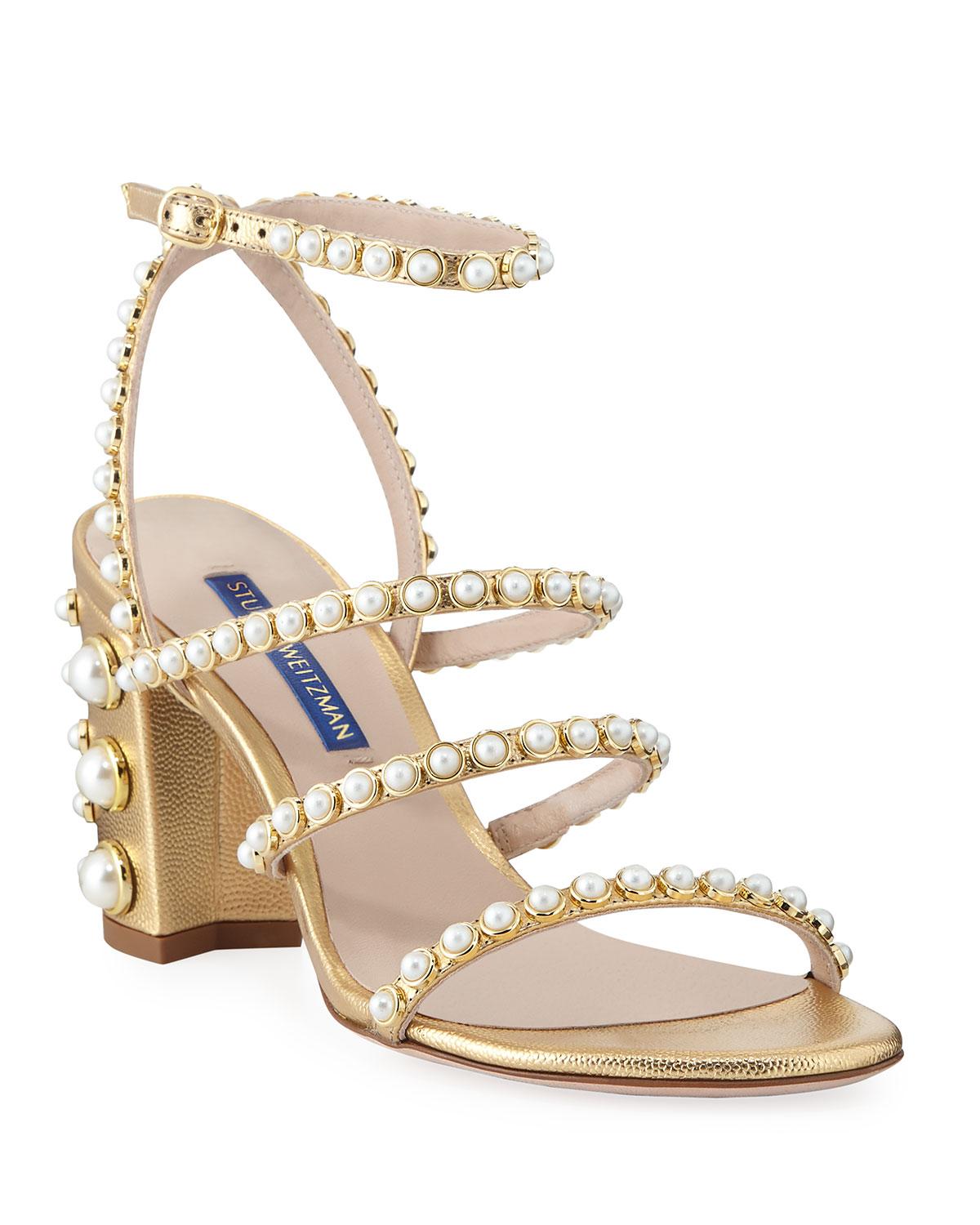 stuart weitzman embellished sandals