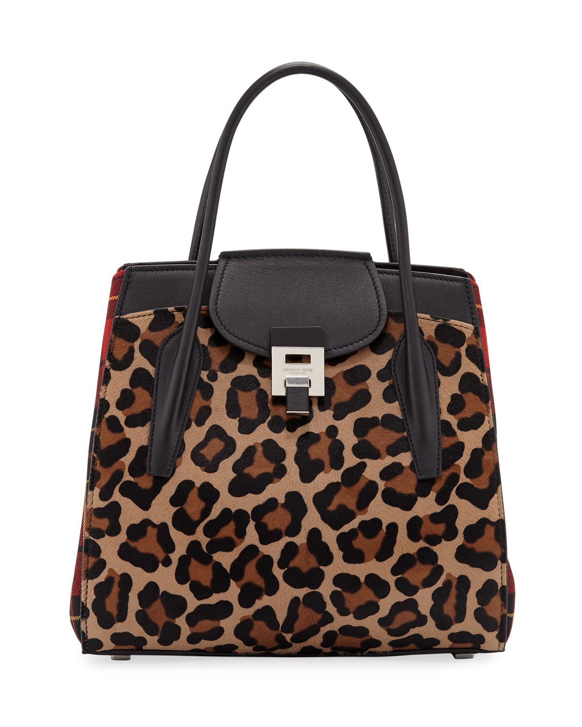 michael kors leopard backpack purse