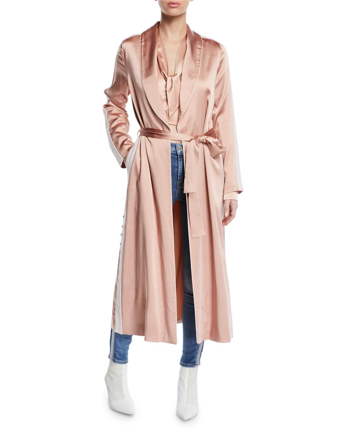 satin robe jacket