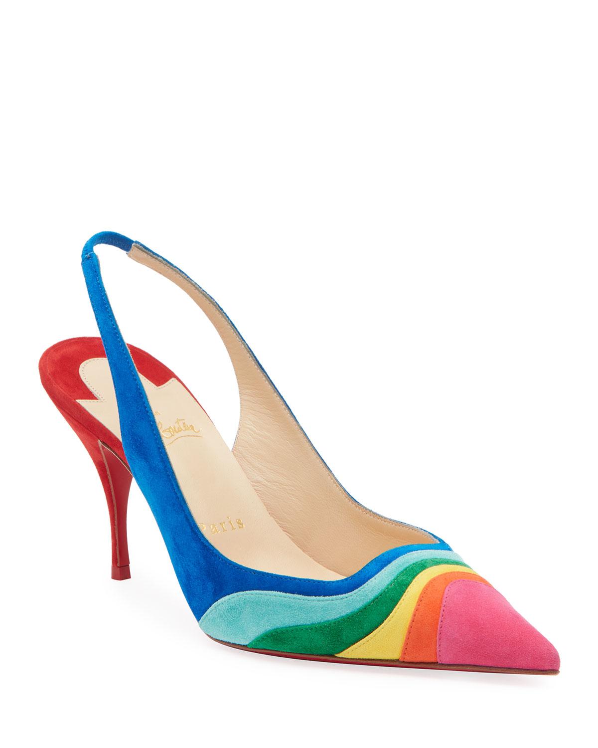 Christian Louboutin Degradama Suede Red Sole Pumps in Blue Christian Louboutin Degradama Suede Red Sole Pumps in Blue