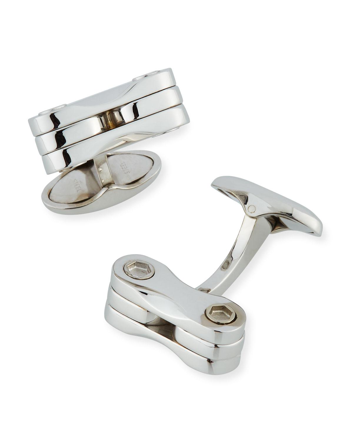 Dunhill Chain Link Silver Cufflinks in Metallic for Men Lyst