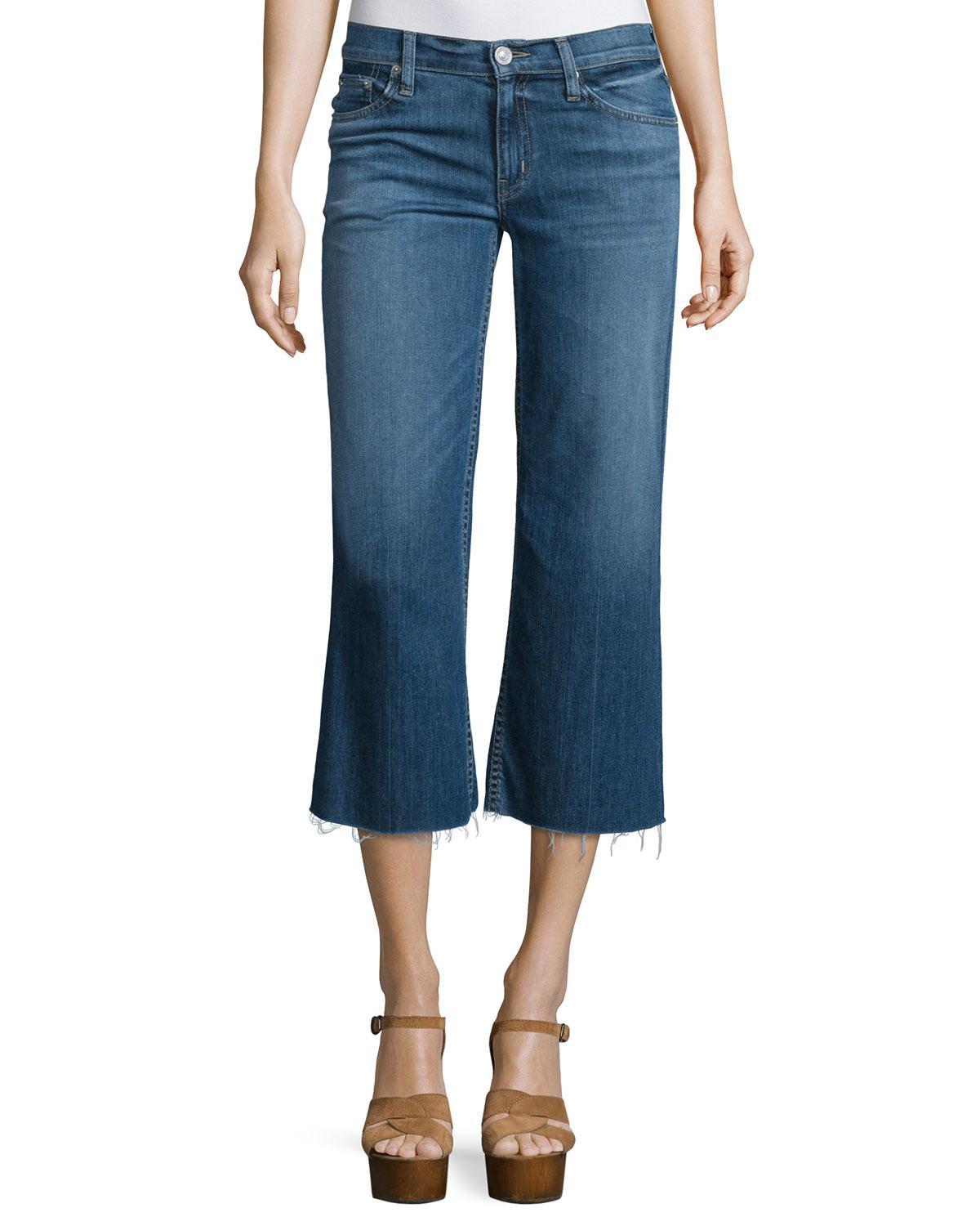 Hudson Sammi Flare-leg Cropped Jeans in Blue | Lyst