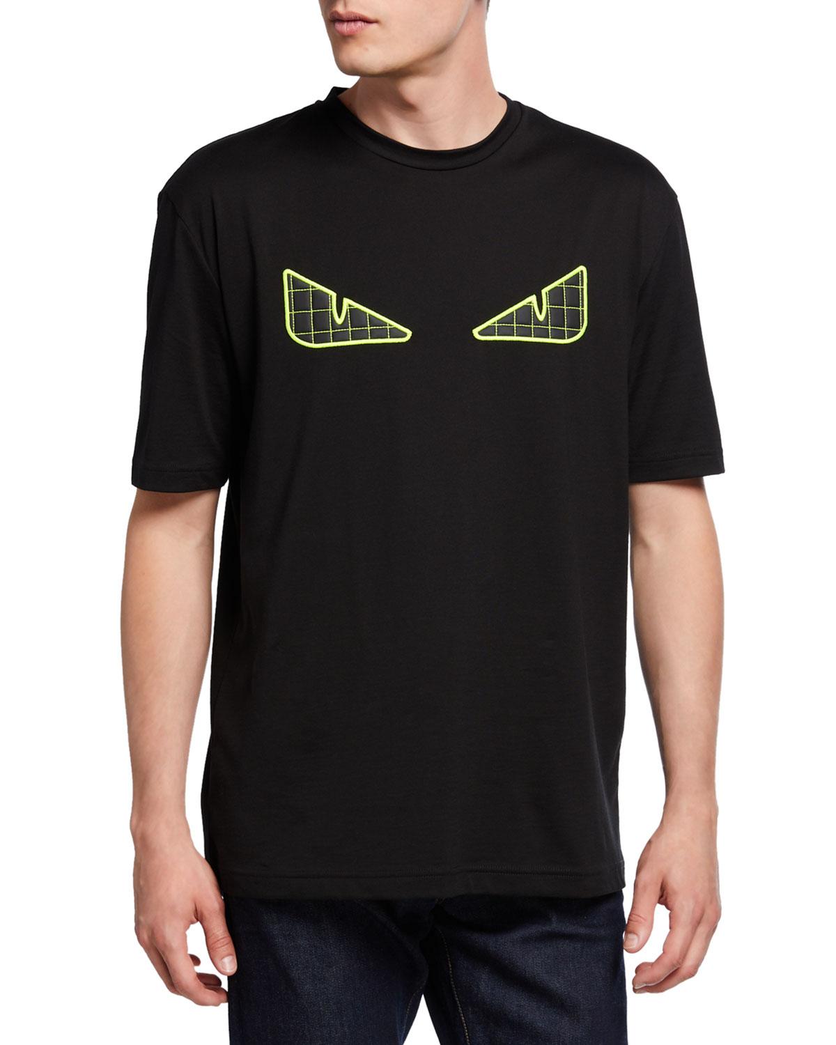 Fendi Men's Fluorescent Eyes Graphic T-shirt in Black for Men - Lyst