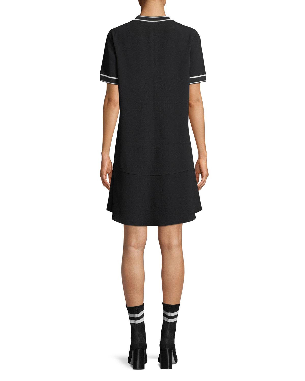 short sleeve crepe dress
