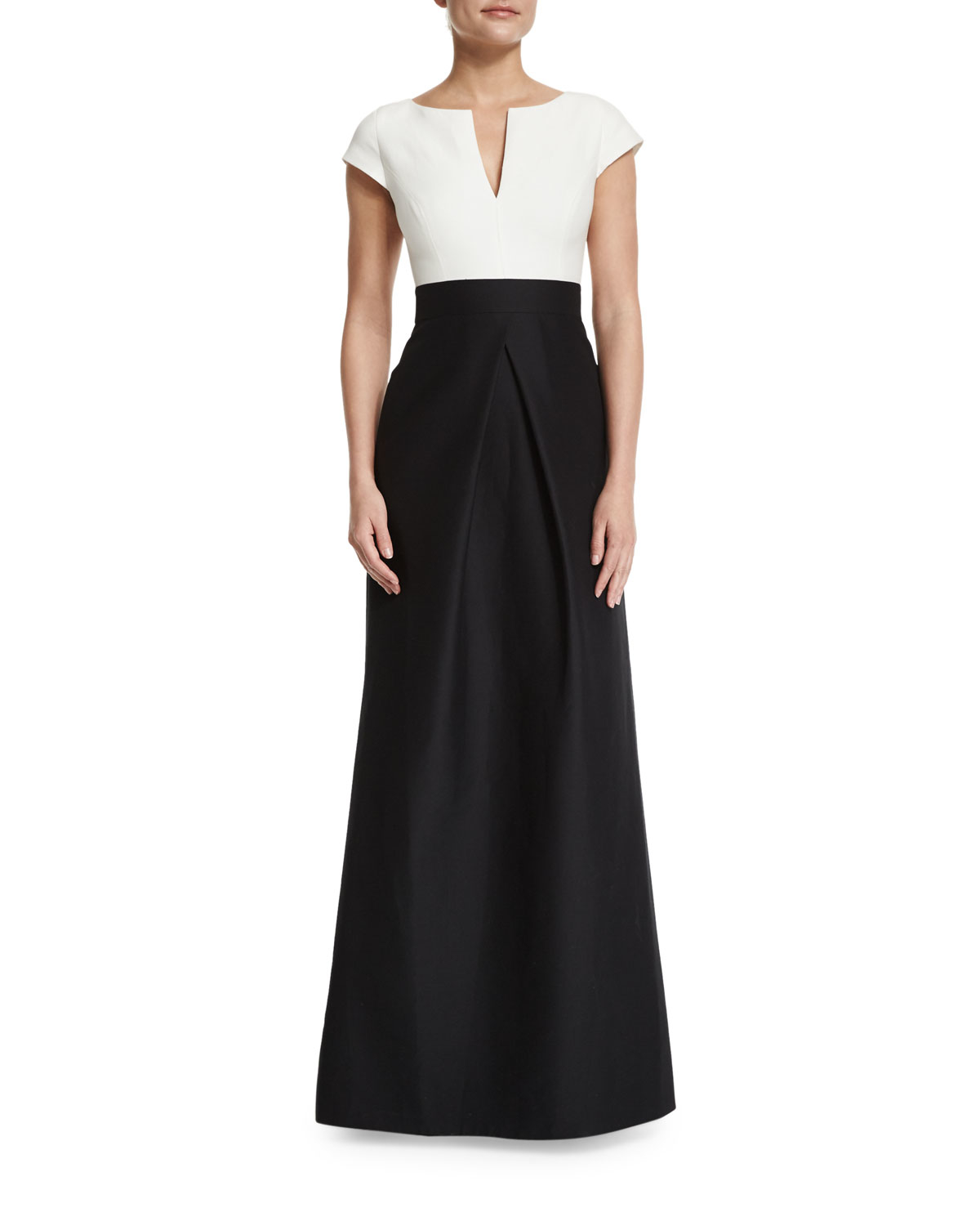 halston white gown