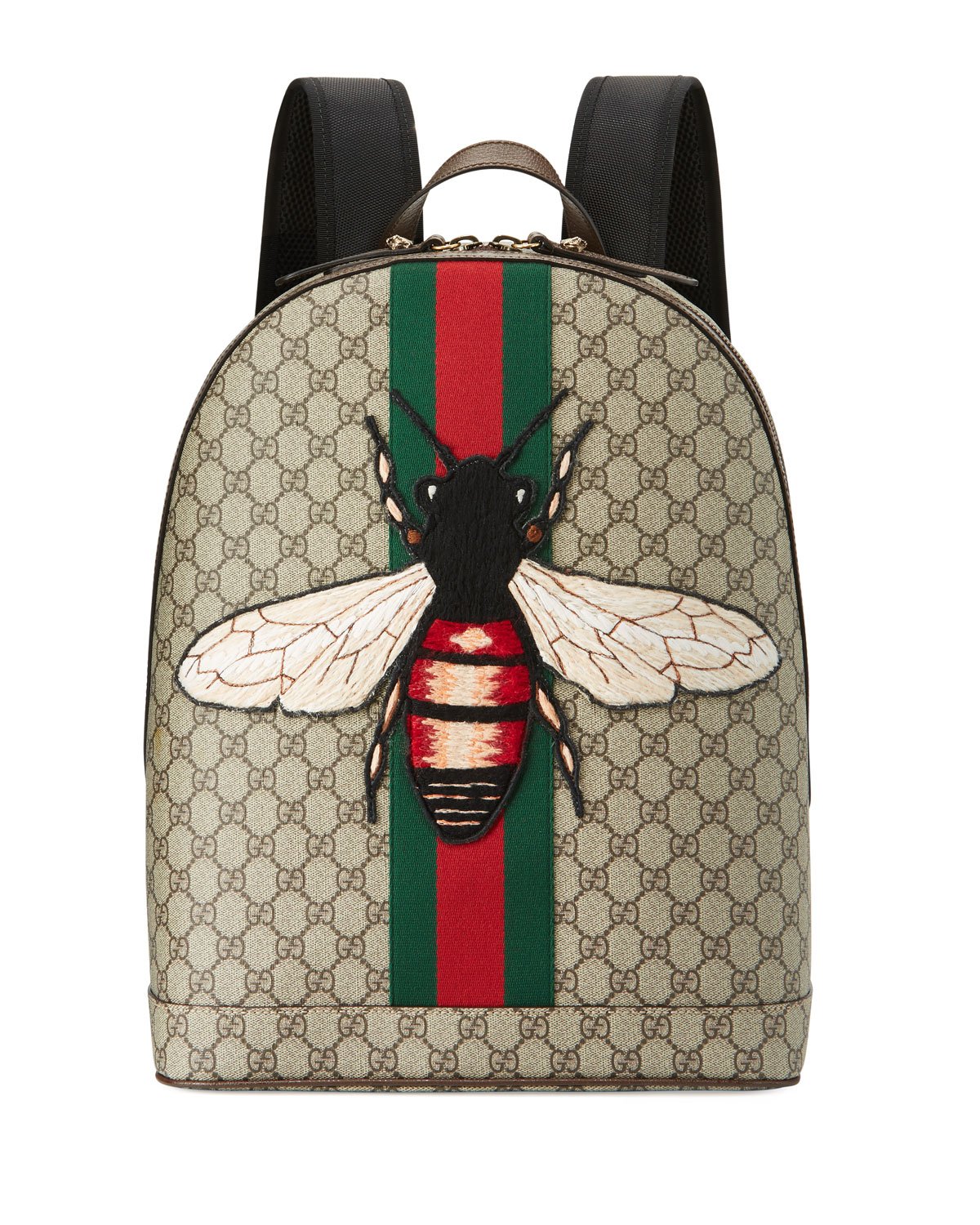 Gucci Web Animalier Backpack With Bee for Men - Lyst