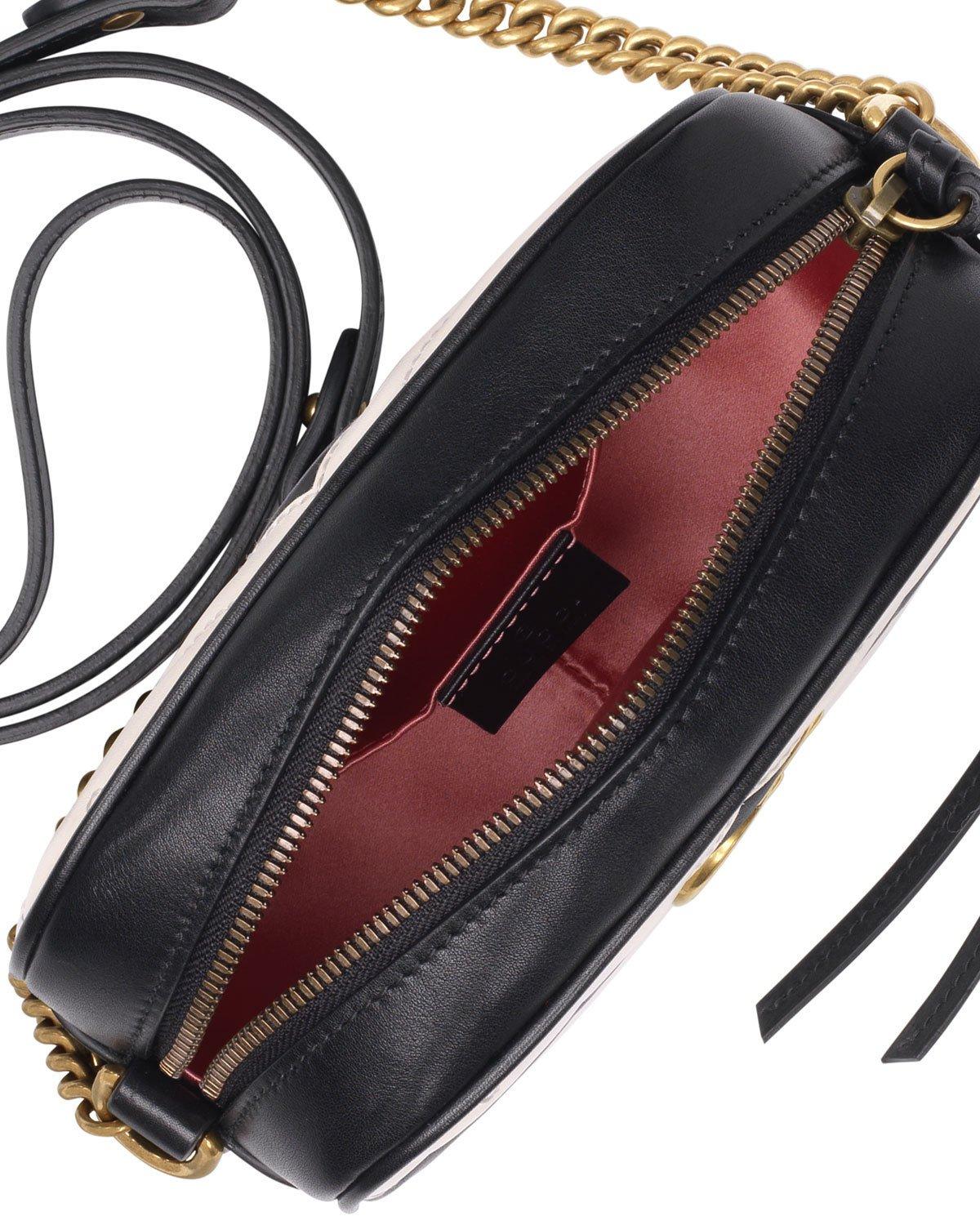Gucci Gg Marmont Mini Matelassé Camera Bag in Black - Lyst