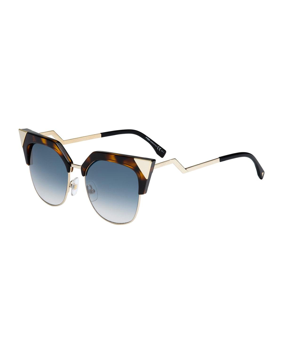 fendi half rim sunglasses