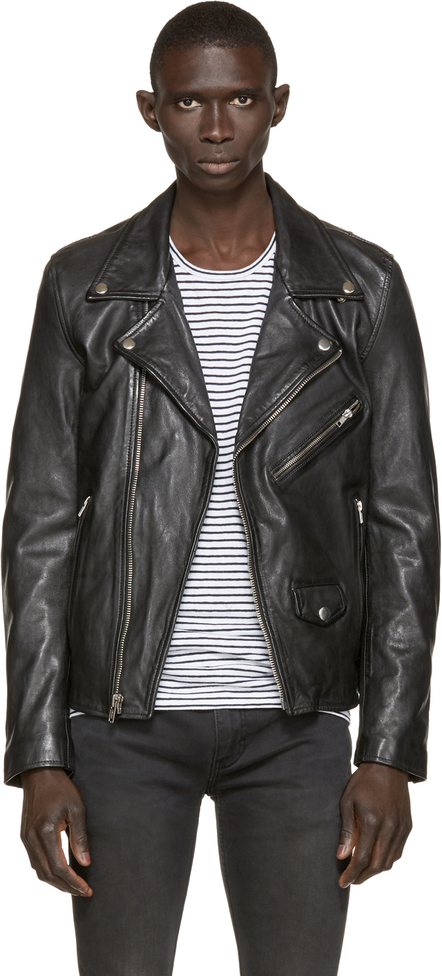 Blk Dnm Black Leather 91 Biker Jacket In For Men Lyst Gallery Previously Sold At Ssense Men S Fringe Jackets Lanvin Er
