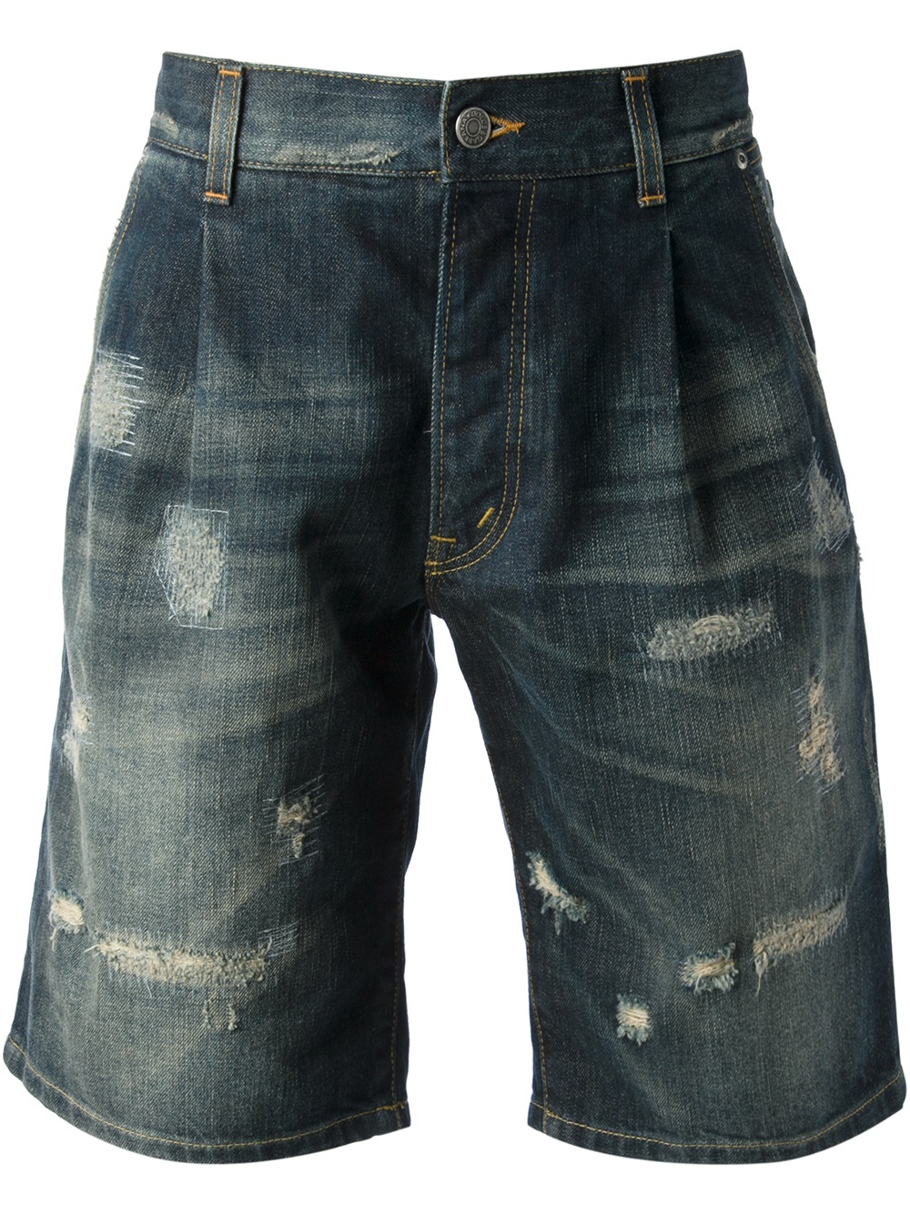 Dolce & Gabbana Rip Detail Denim Shorts in Blue for Men | Lyst