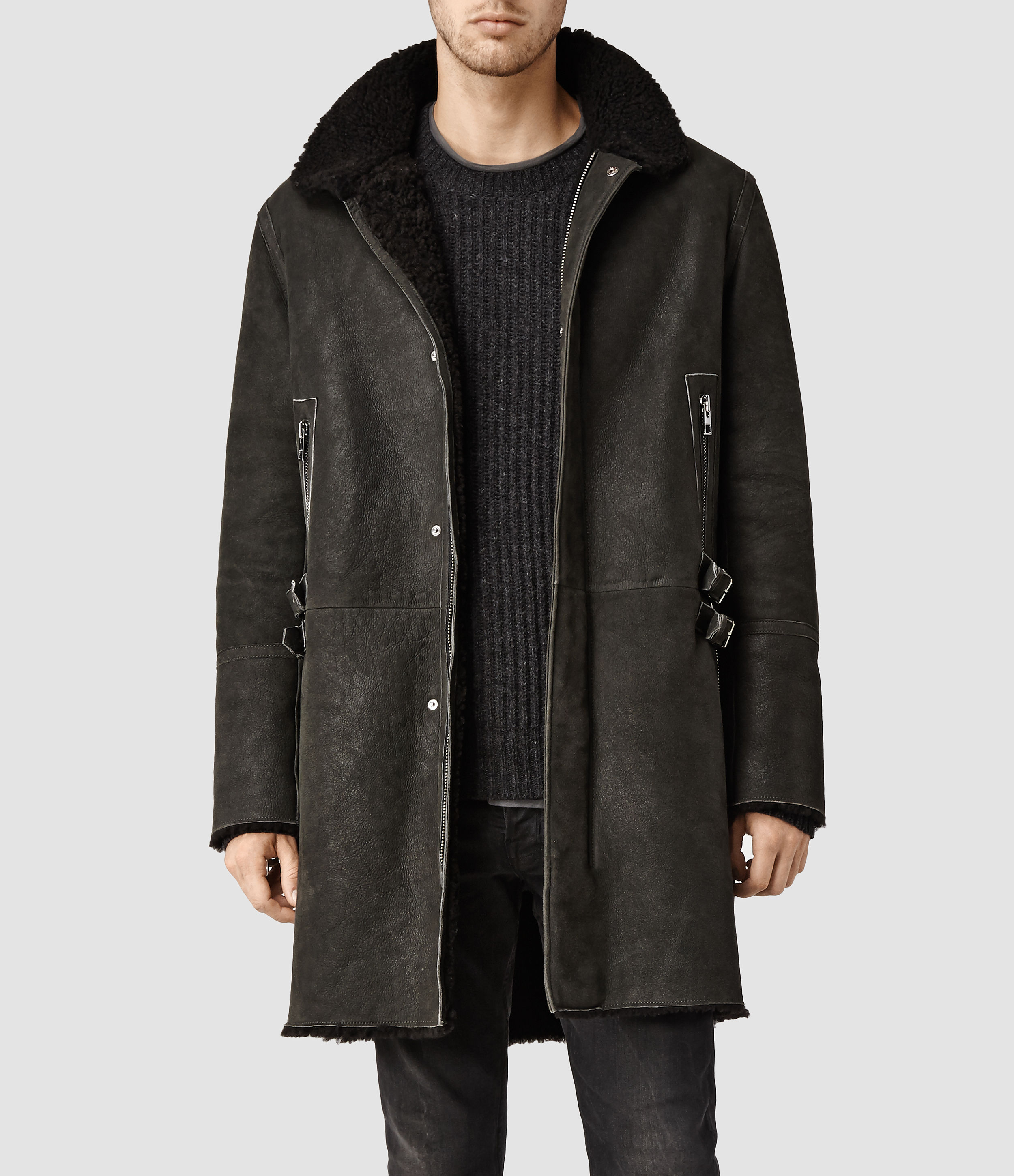 Allsaints myers shearling jacket hotsell