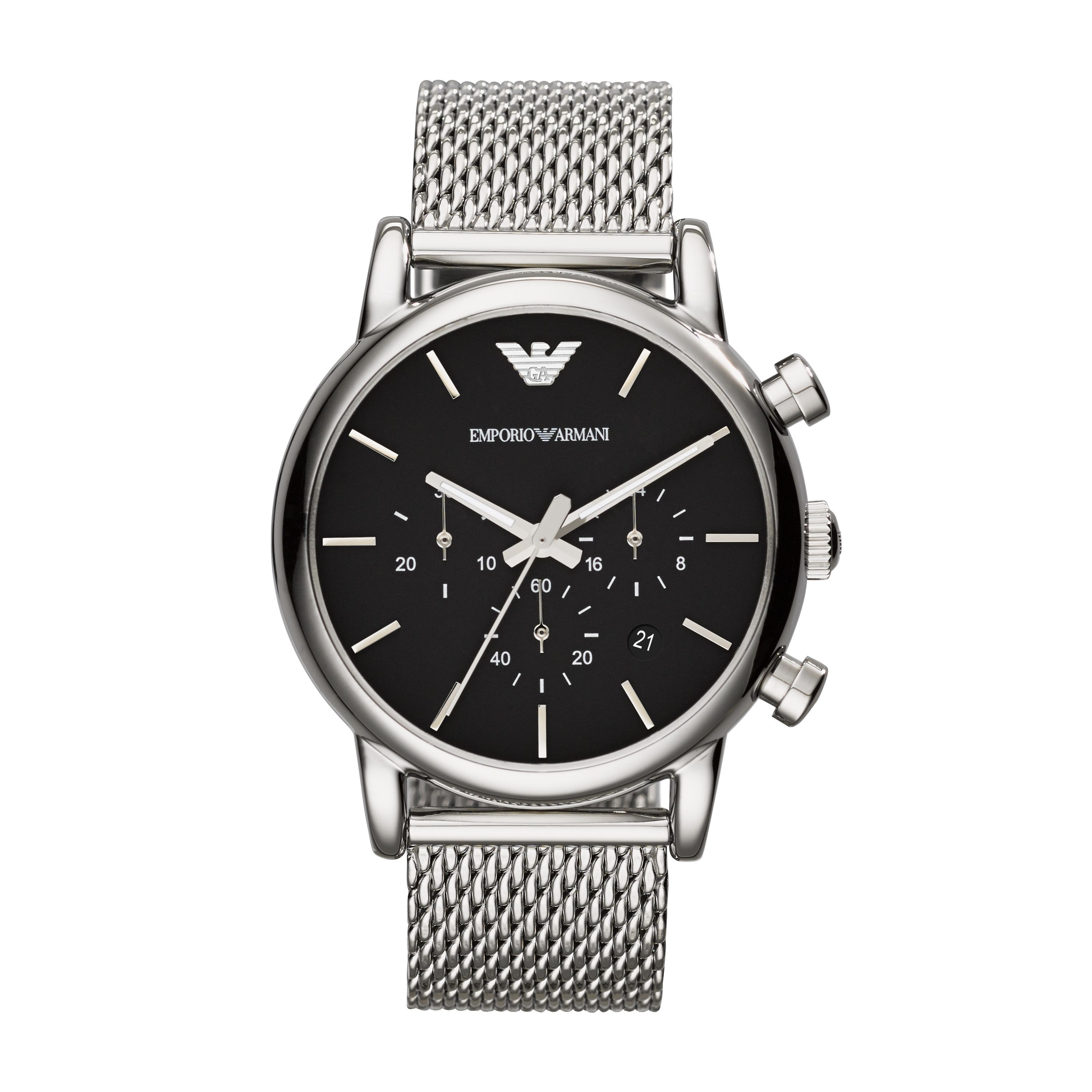 Emporio armani Classic Mens Mesh Bracelet Watch in Metallic for Men | Lyst