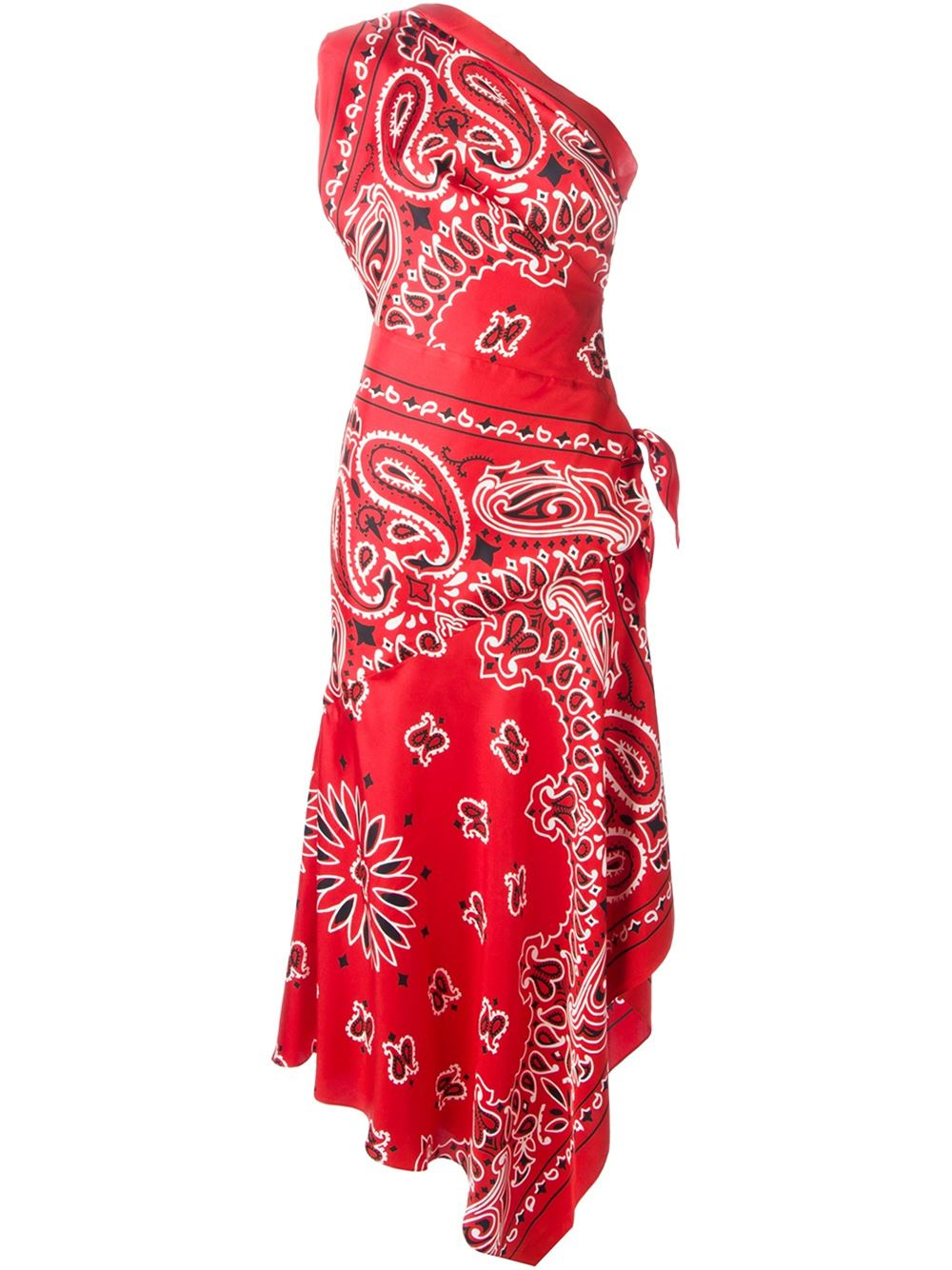 Lyst Moschino Bandana Print Evening Dress in Red