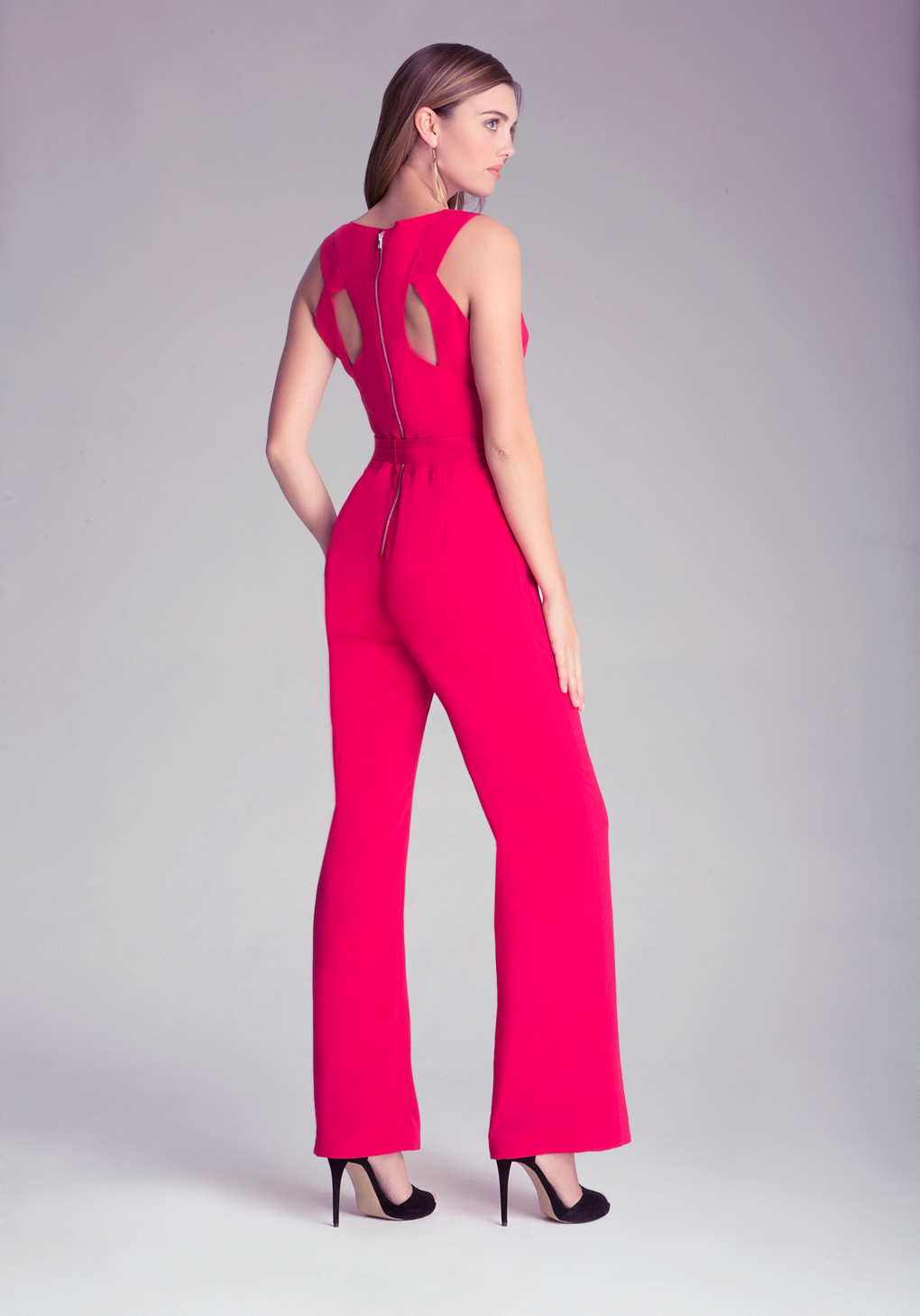 Lyst - Bebe Petite Kelly Jumpsuit in Pink