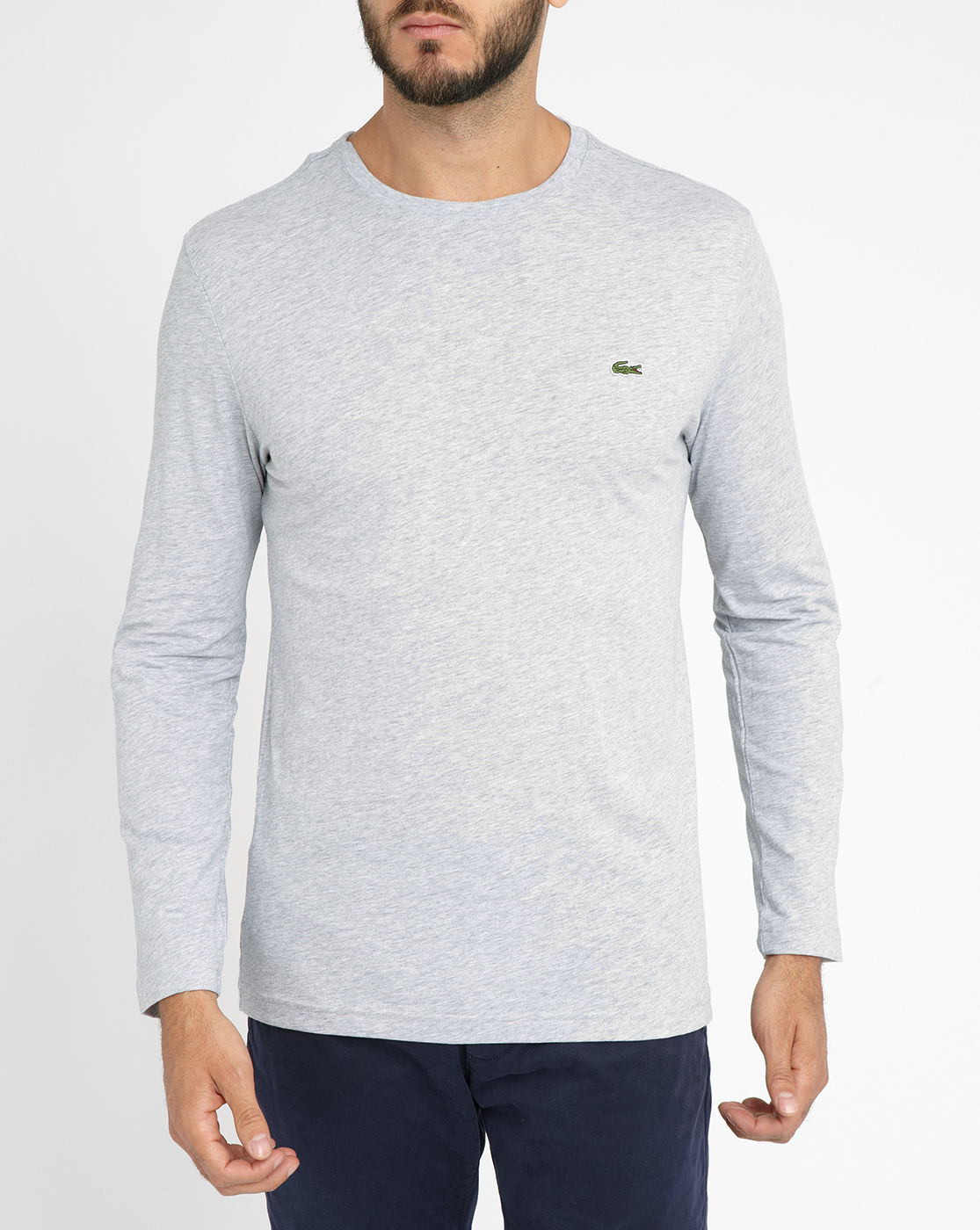 Lacoste Grey Long-sleeve T-shirt in Gray for Men (grey) | Lyst