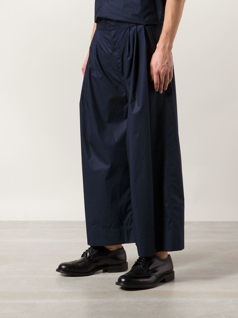 wide leg pant set with crop tops for men