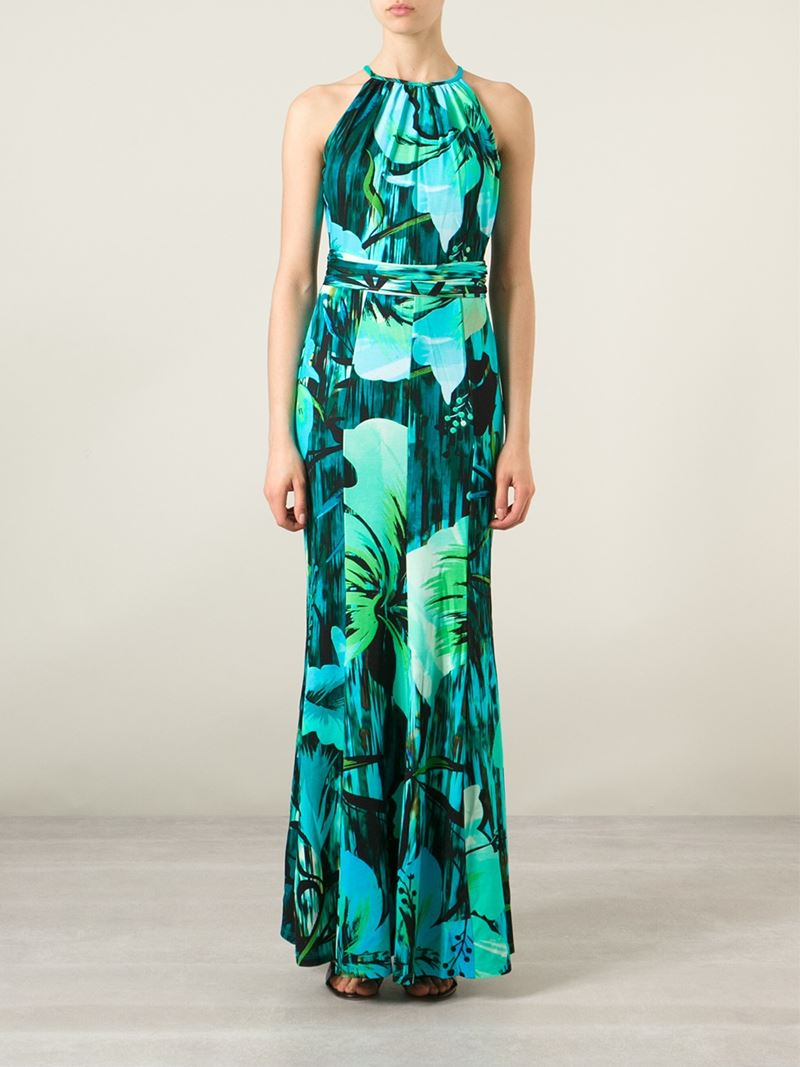 Matthew williamson Embellished Pleated Silk-chiffon Gown in Blue ... Matthew williamson Embellished Pleated Silk-chiffon Gown in Blue ...