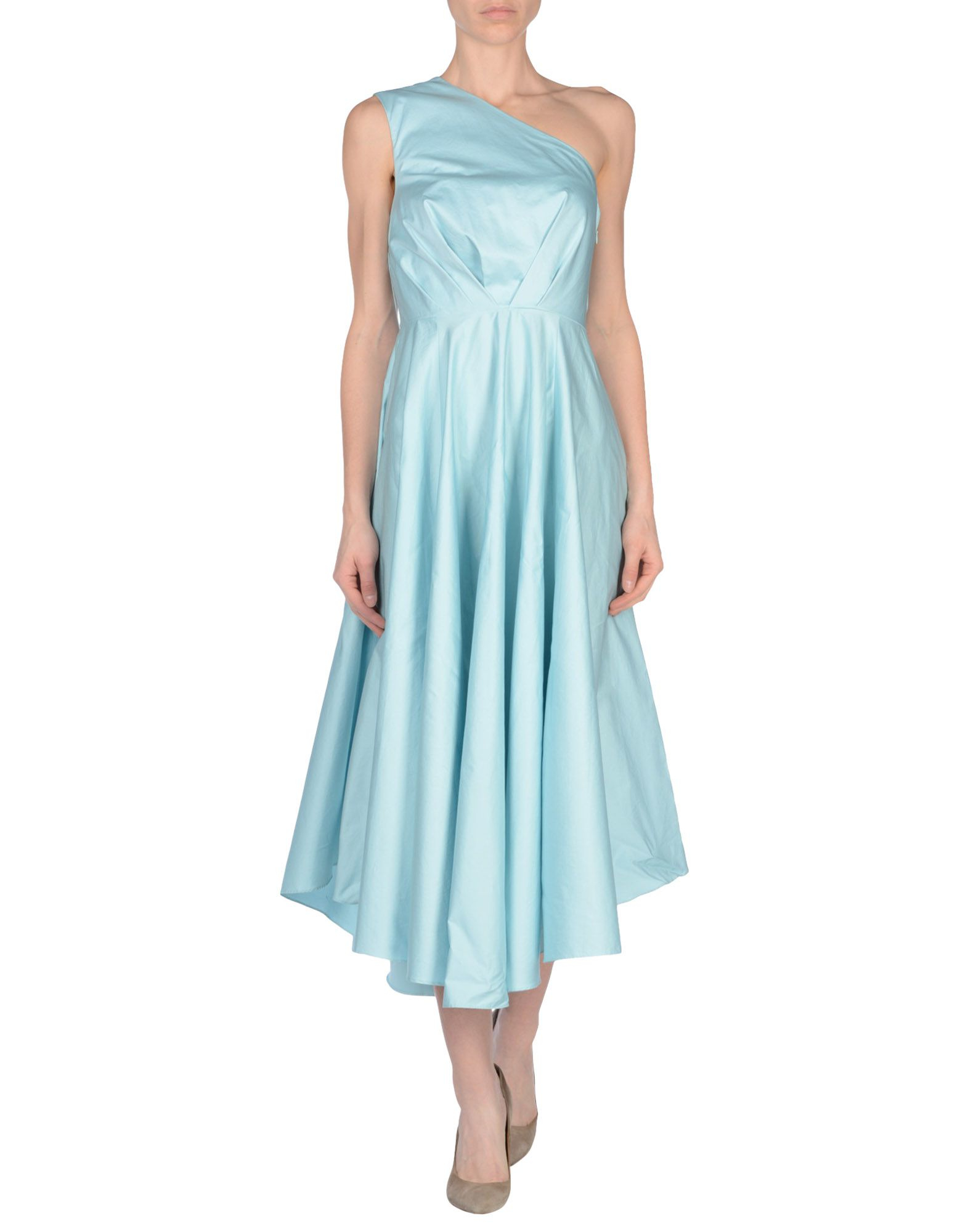 Tibi Long Dress in Blue | Lyst