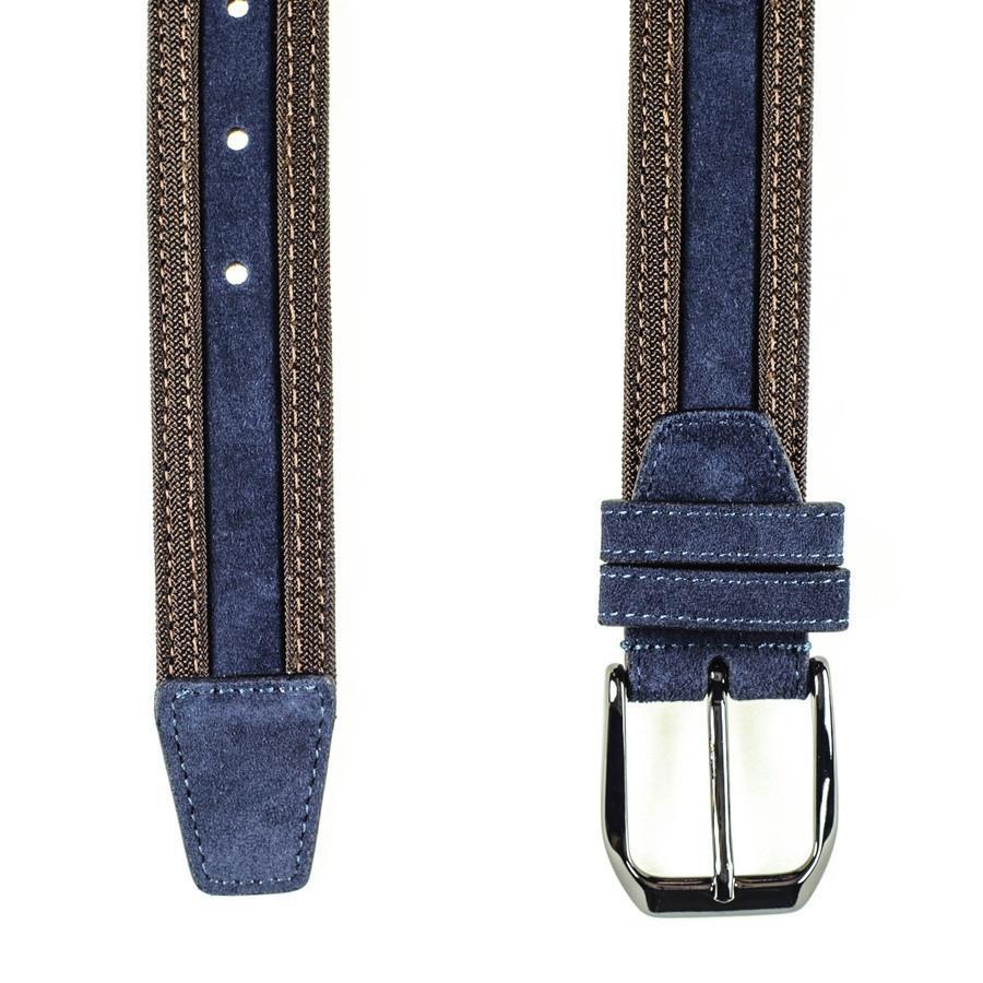 www.bagssaleusa.com Navy And Brown Suede Belt in Blue for Men - Lyst