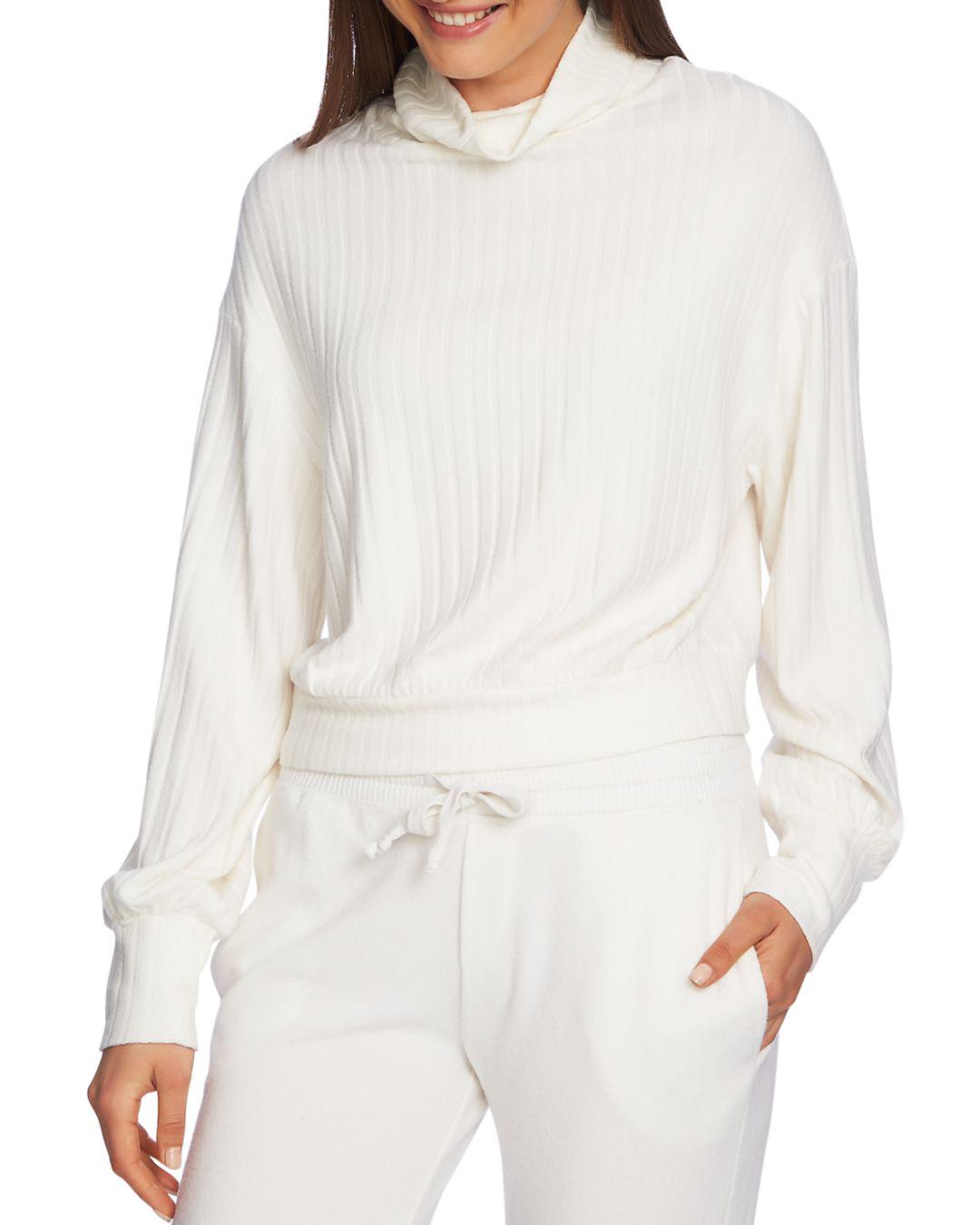 Download Lyst - 1.STATE Cropped Mock-neck Sweater in White