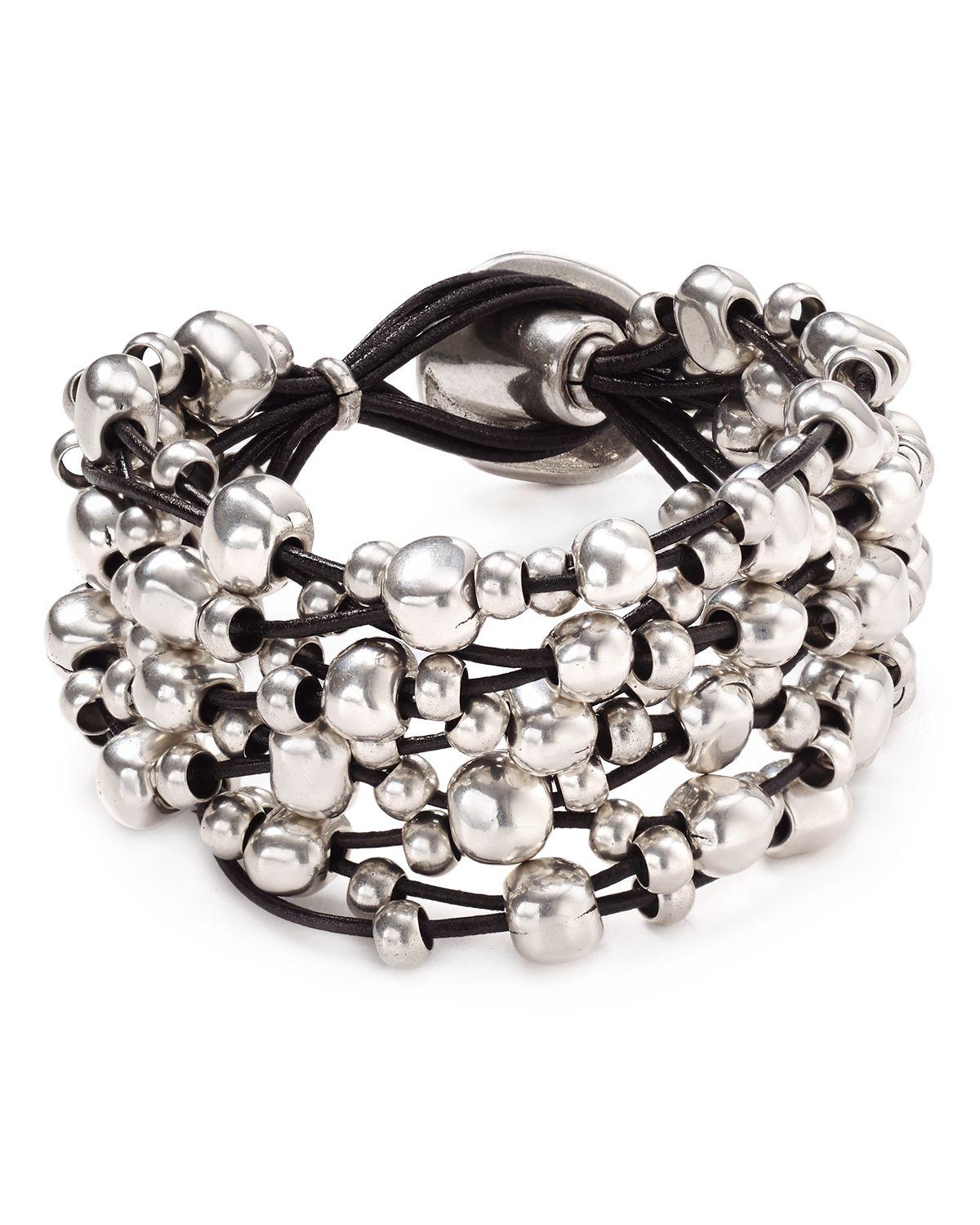 Uno de 50 Beaded Toggle Bracelet in Metallic | Lyst