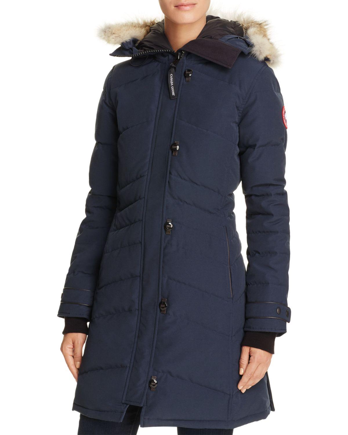 Lyst - Canada Goose Lorette Coyote Fur Trim Down Coat in Blue