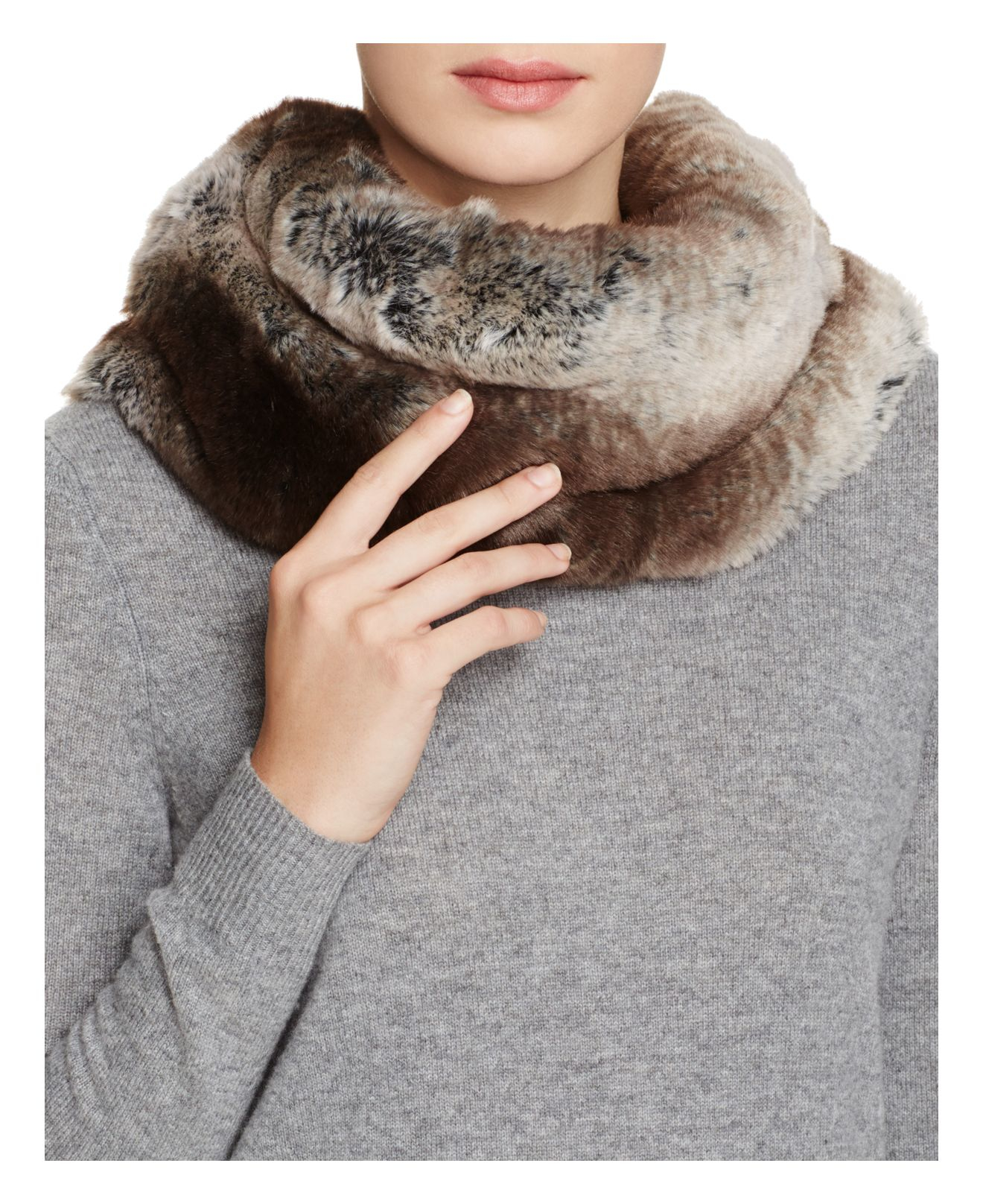 Fake fur neck scarves for women made in canada