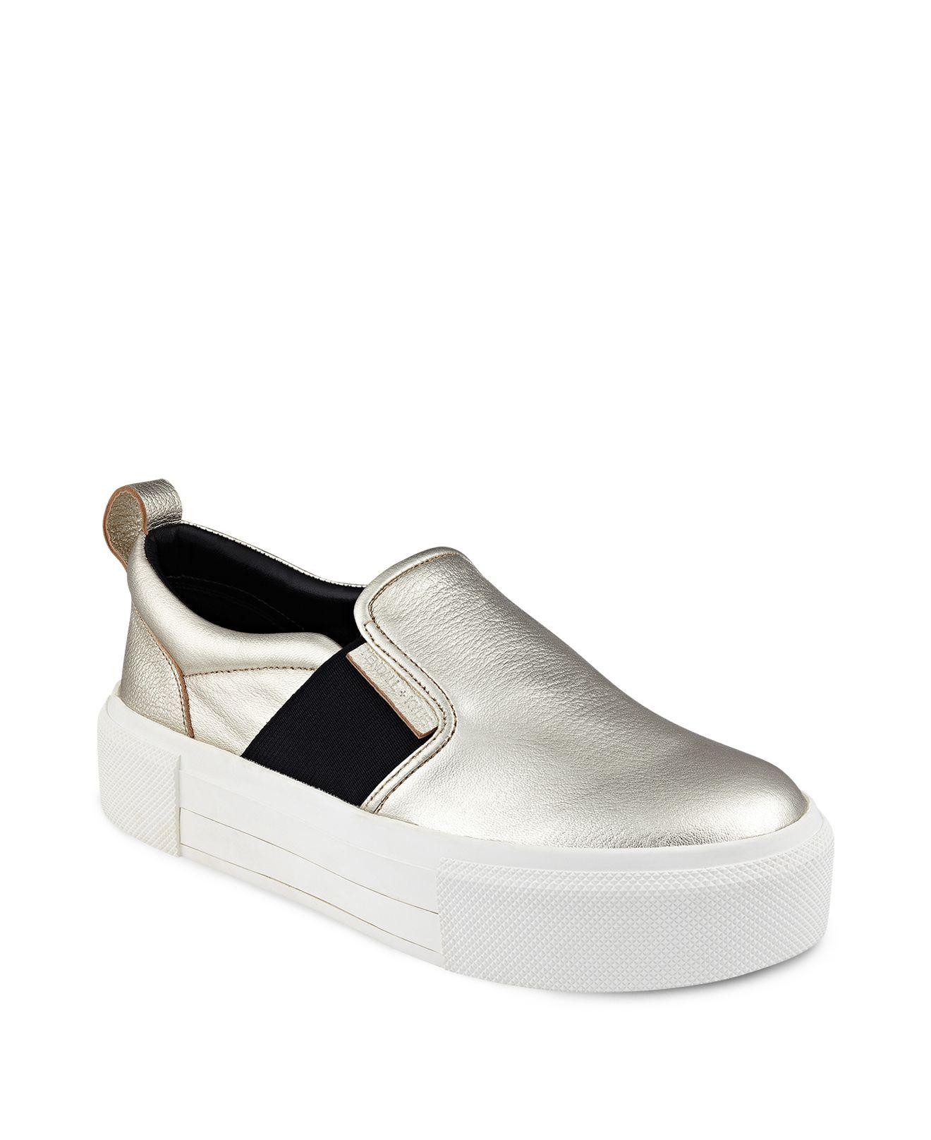 Kendall + kylie Tenley Platform Slip-on Sneakers in Metallic | Lyst